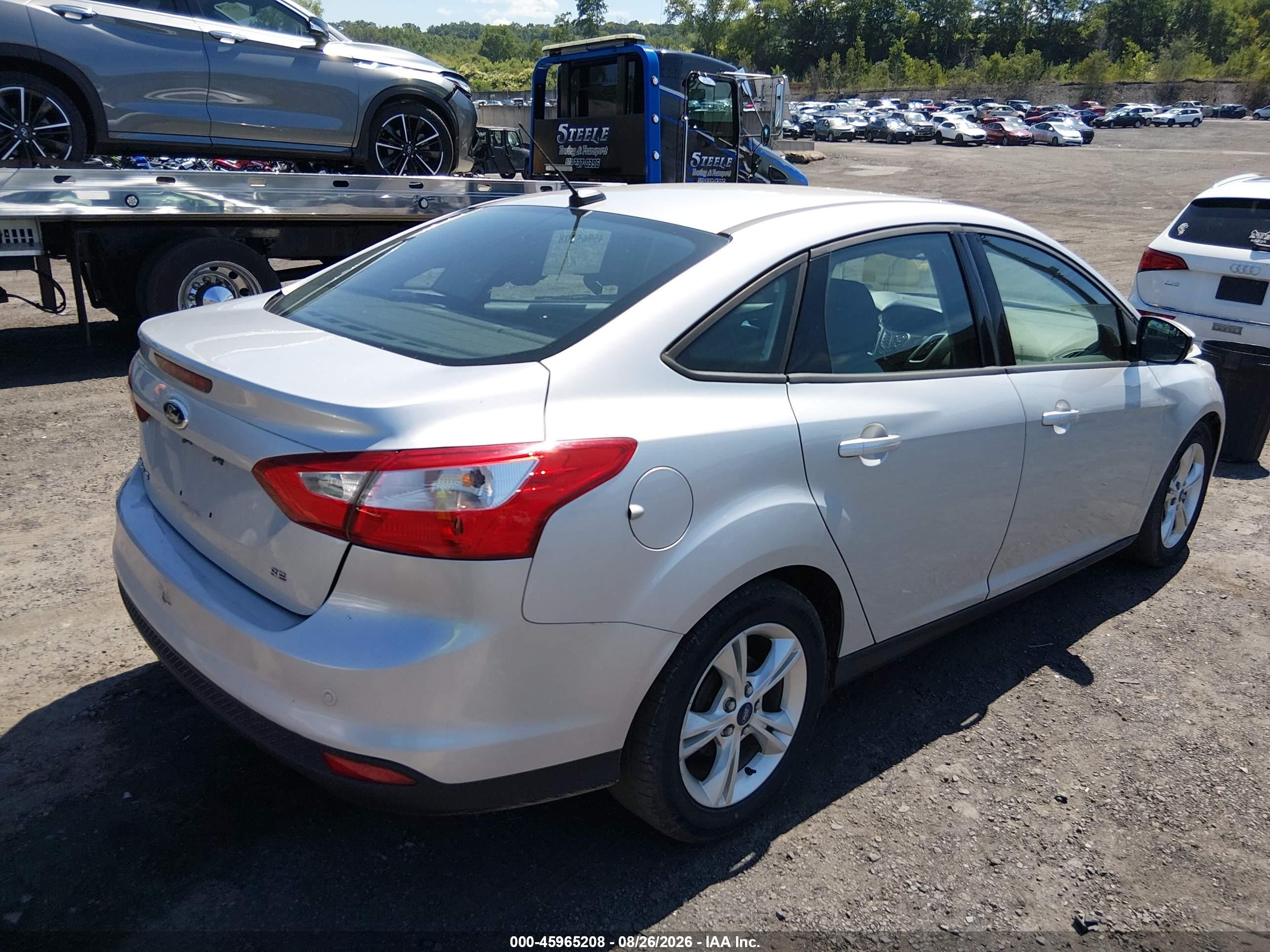 2013 Ford Focus Se Silver vin: 1FADP3F20DL186379