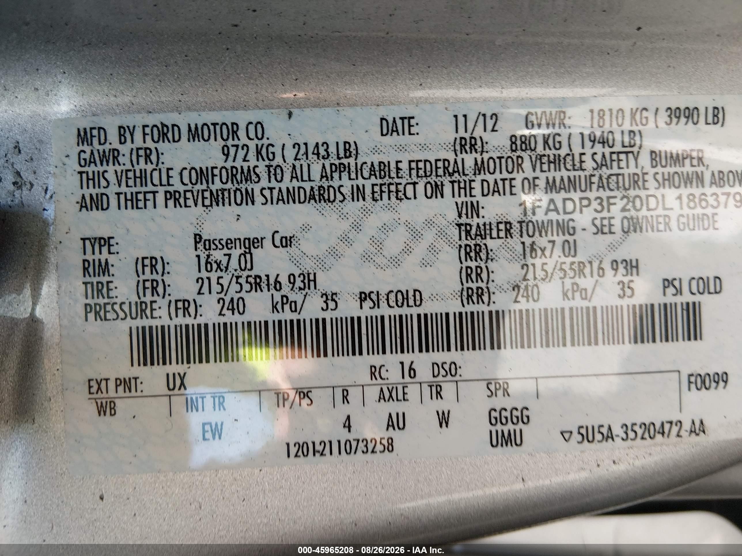 2013 Ford Focus Se Silver vin: 1FADP3F20DL186379