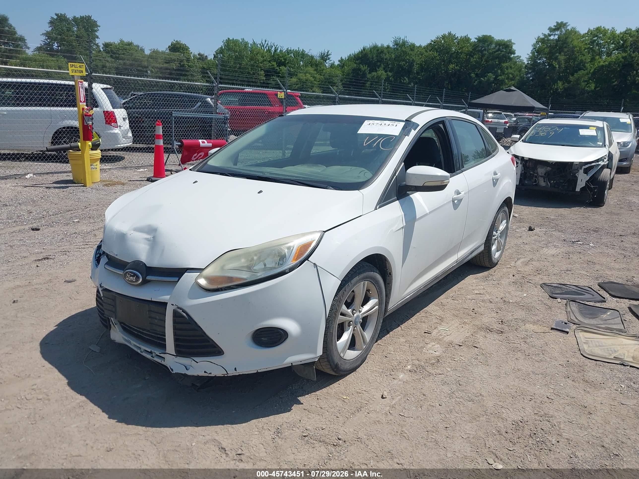 2013 Ford Focus Se White vin: 1FADP3F20DL188374