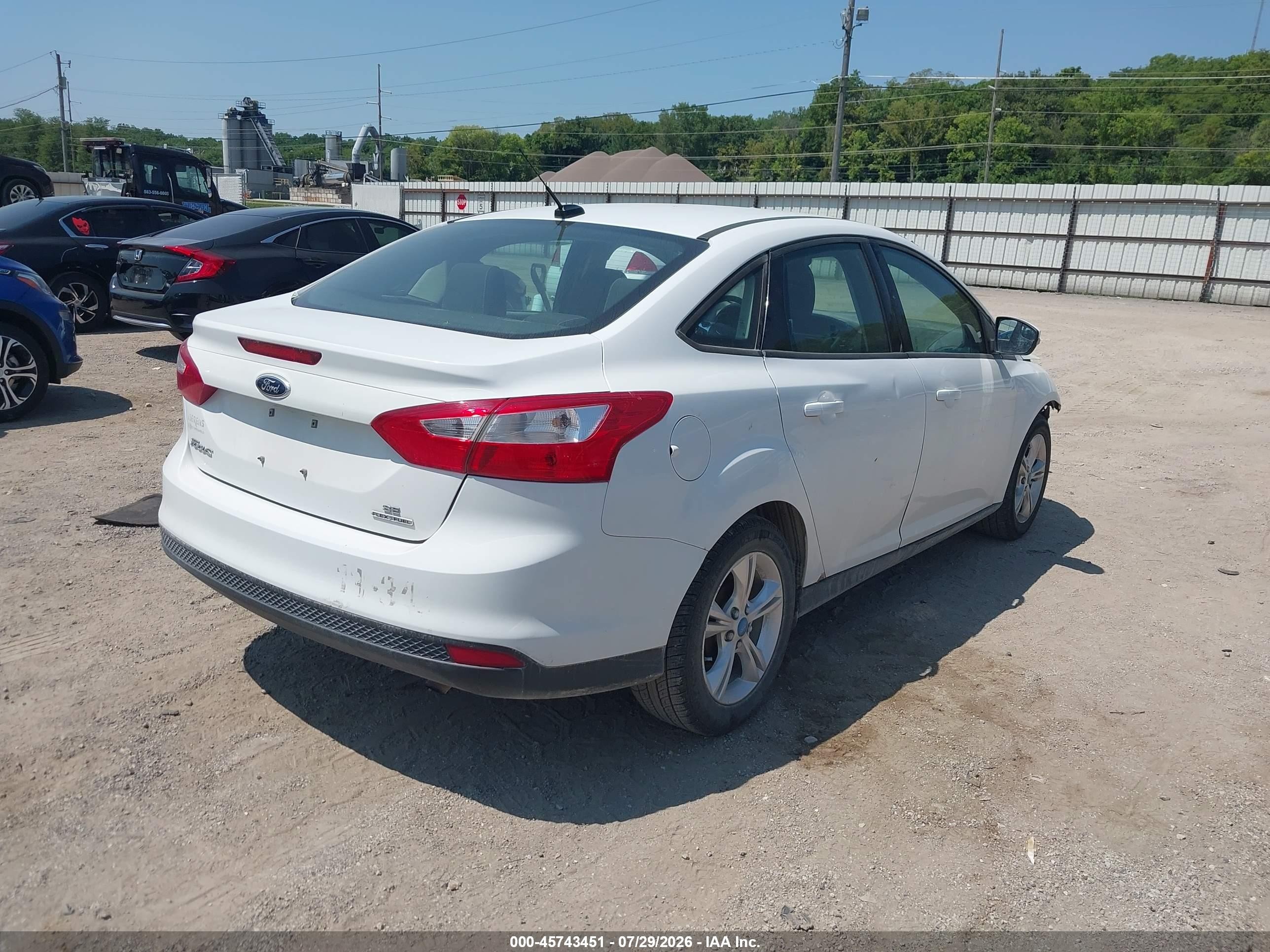 2013 Ford Focus Se White vin: 1FADP3F20DL188374