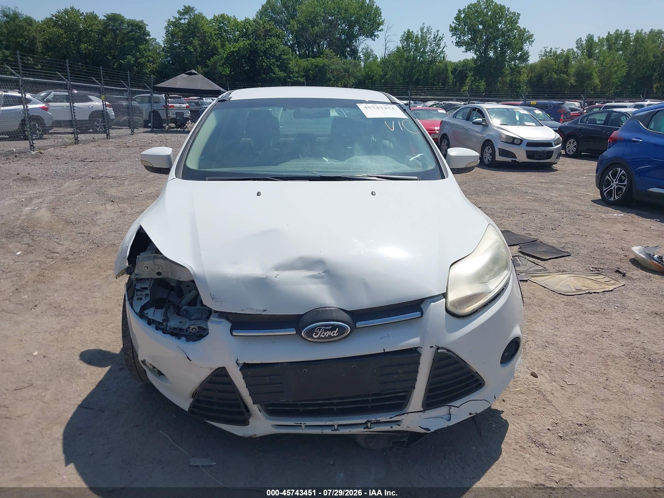 2013 Ford Focus Se White vin: 1FADP3F20DL188374
