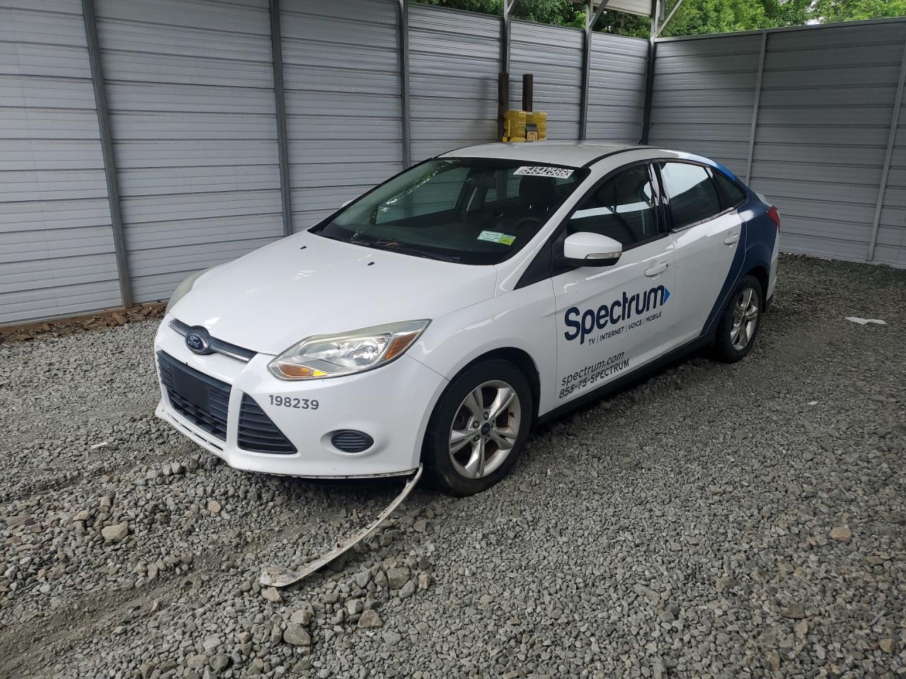2013 Ford Focus Se White vin: 1FADP3F20DL198239 Damage: Front Valance, Broken, Replacement Required