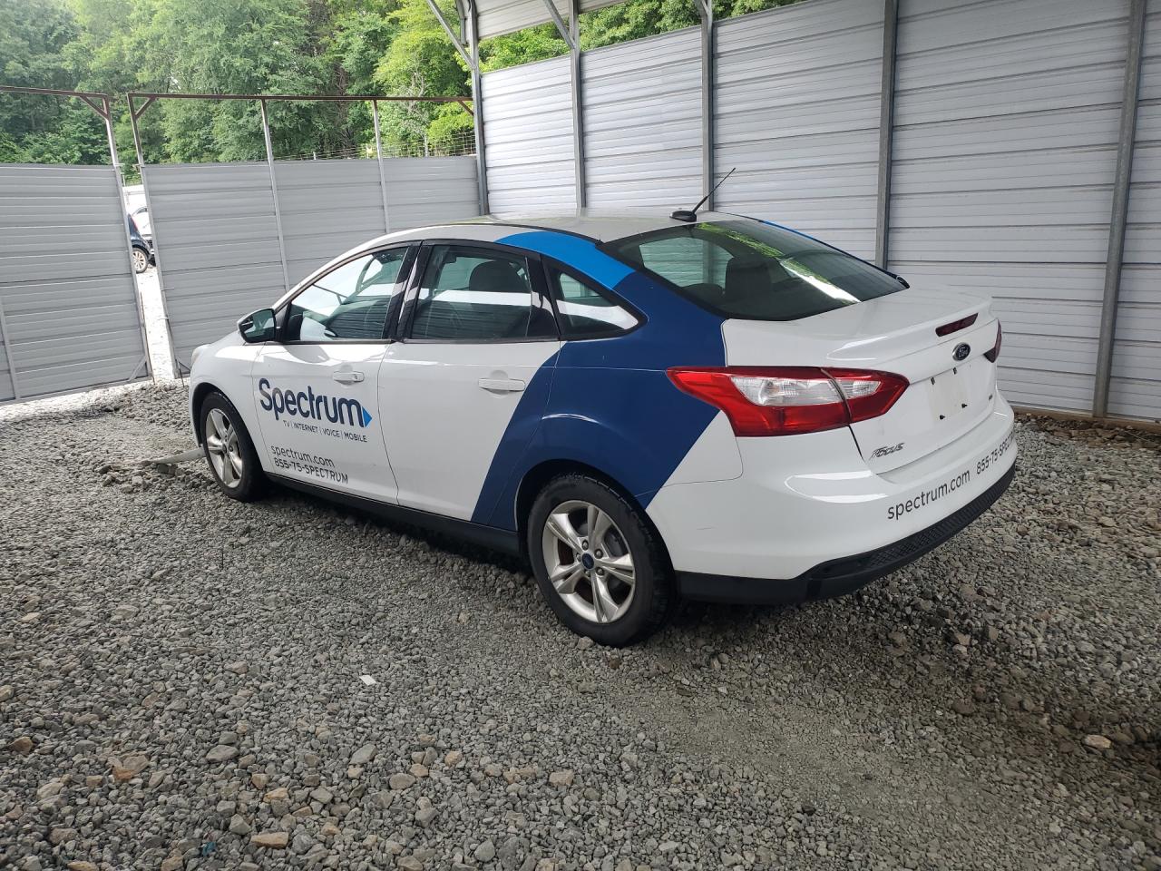 2013 Ford Focus Se White vin: 1FADP3F20DL198239 Damage: Left Qtr Panel, Chipped, 1