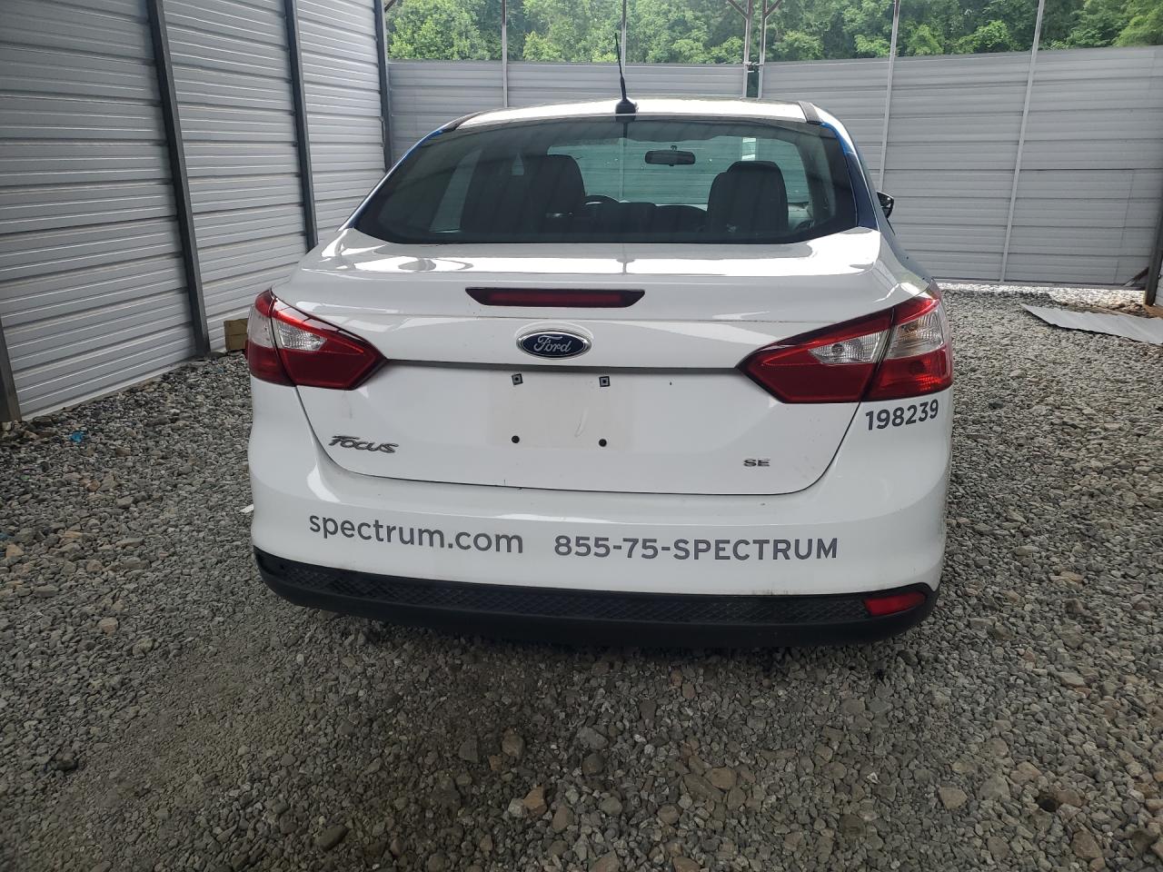 2013 Ford Focus Se White vin: 1FADP3F20DL198239 Damage: Deck Lid, Multiple Scratches Light, 4