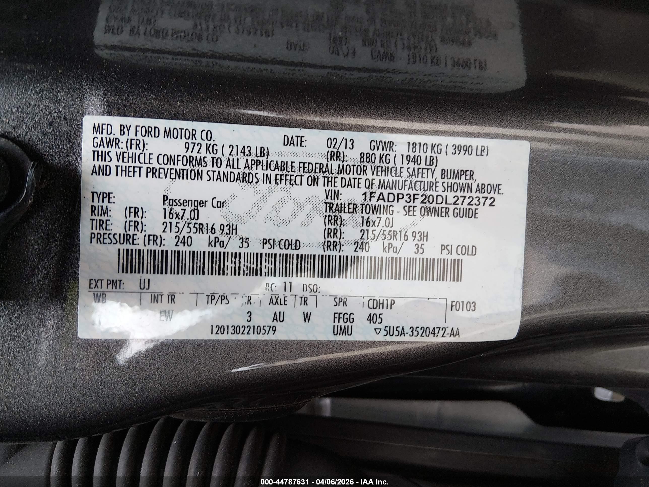 2013 Ford Focus Se Gray vin: 1FADP3F20DL272372