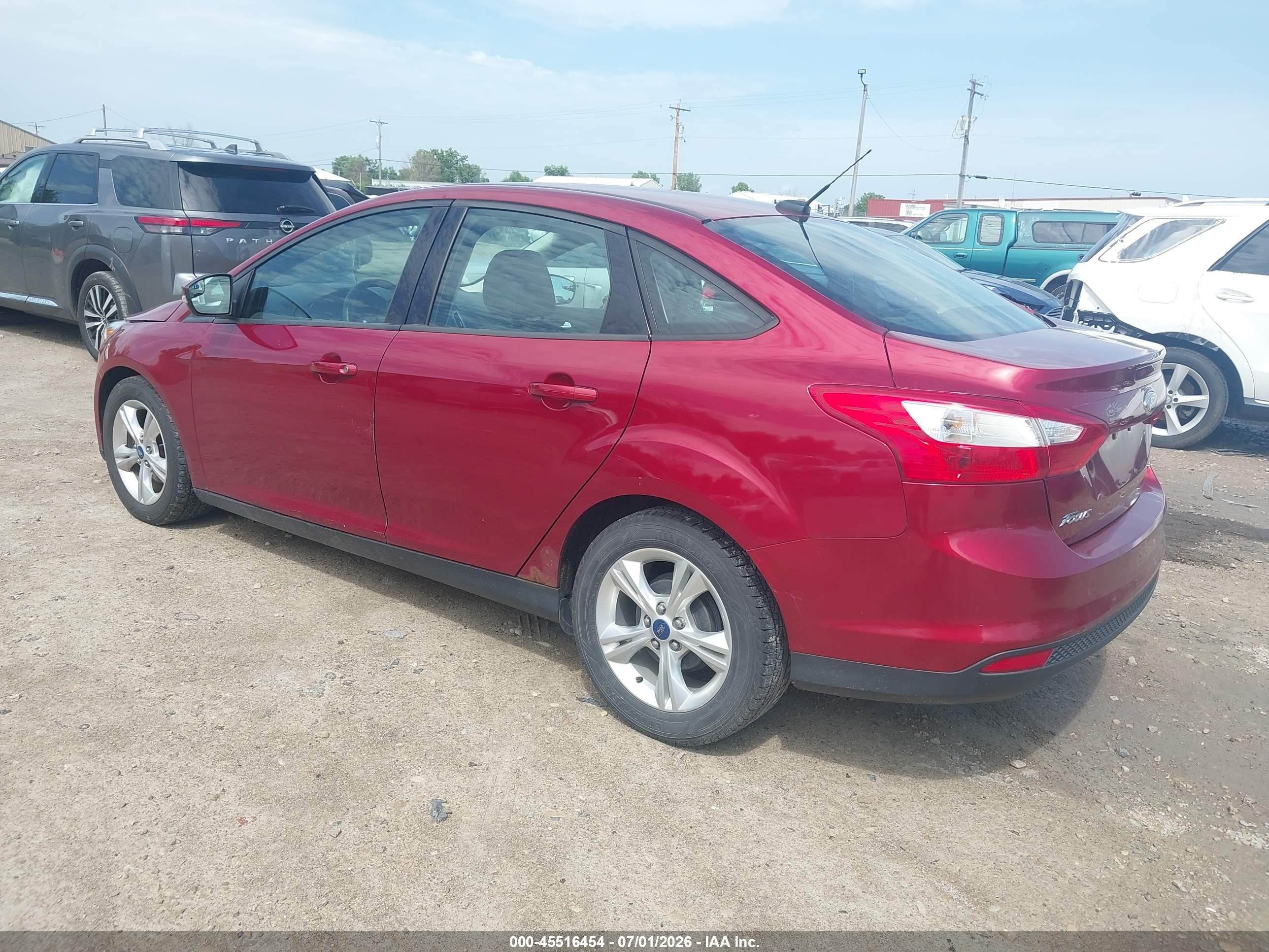 2013 Ford Focus Se Red vin: 1FADP3F20DL274512