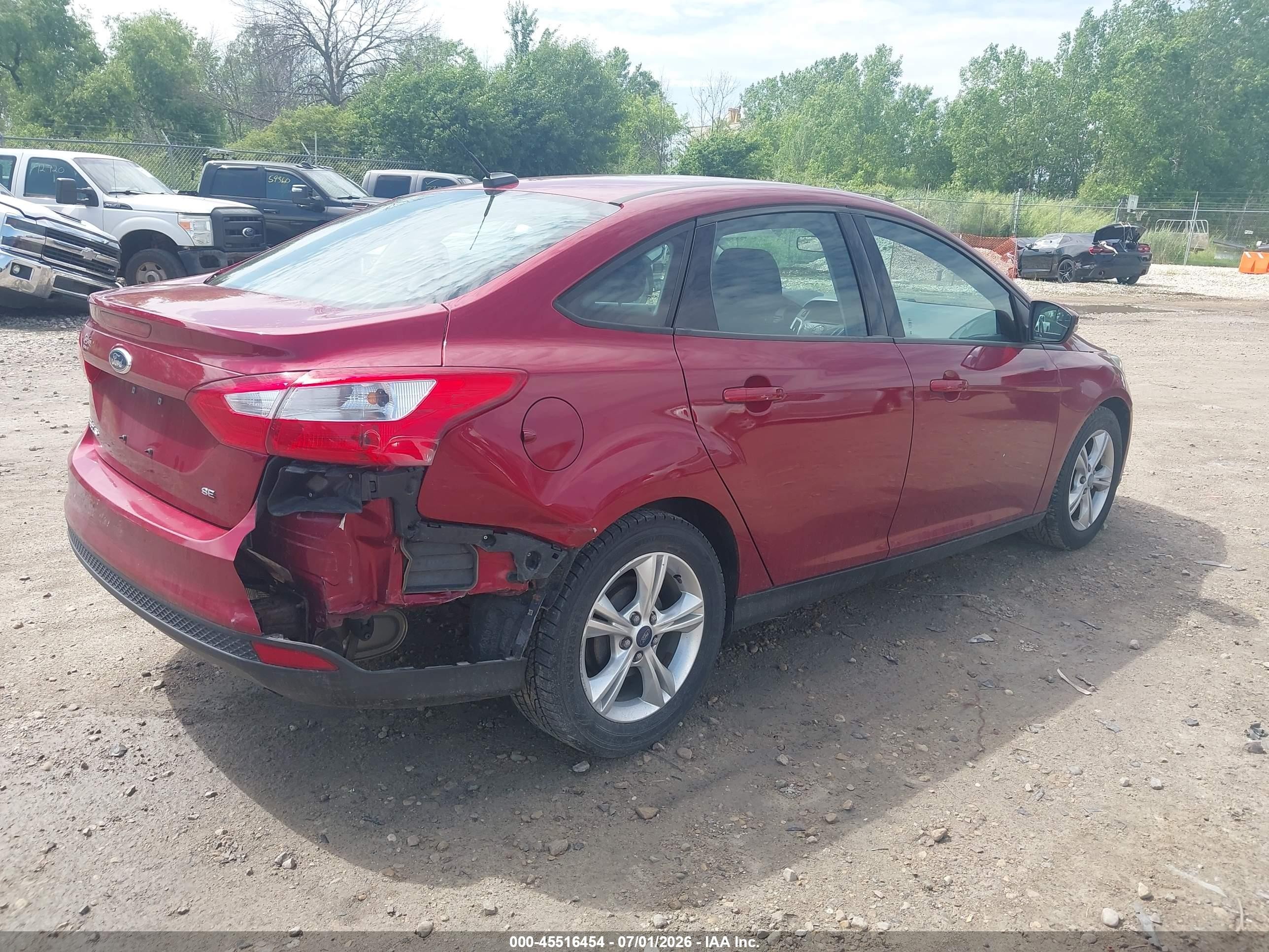 2013 Ford Focus Se Red vin: 1FADP3F20DL274512
