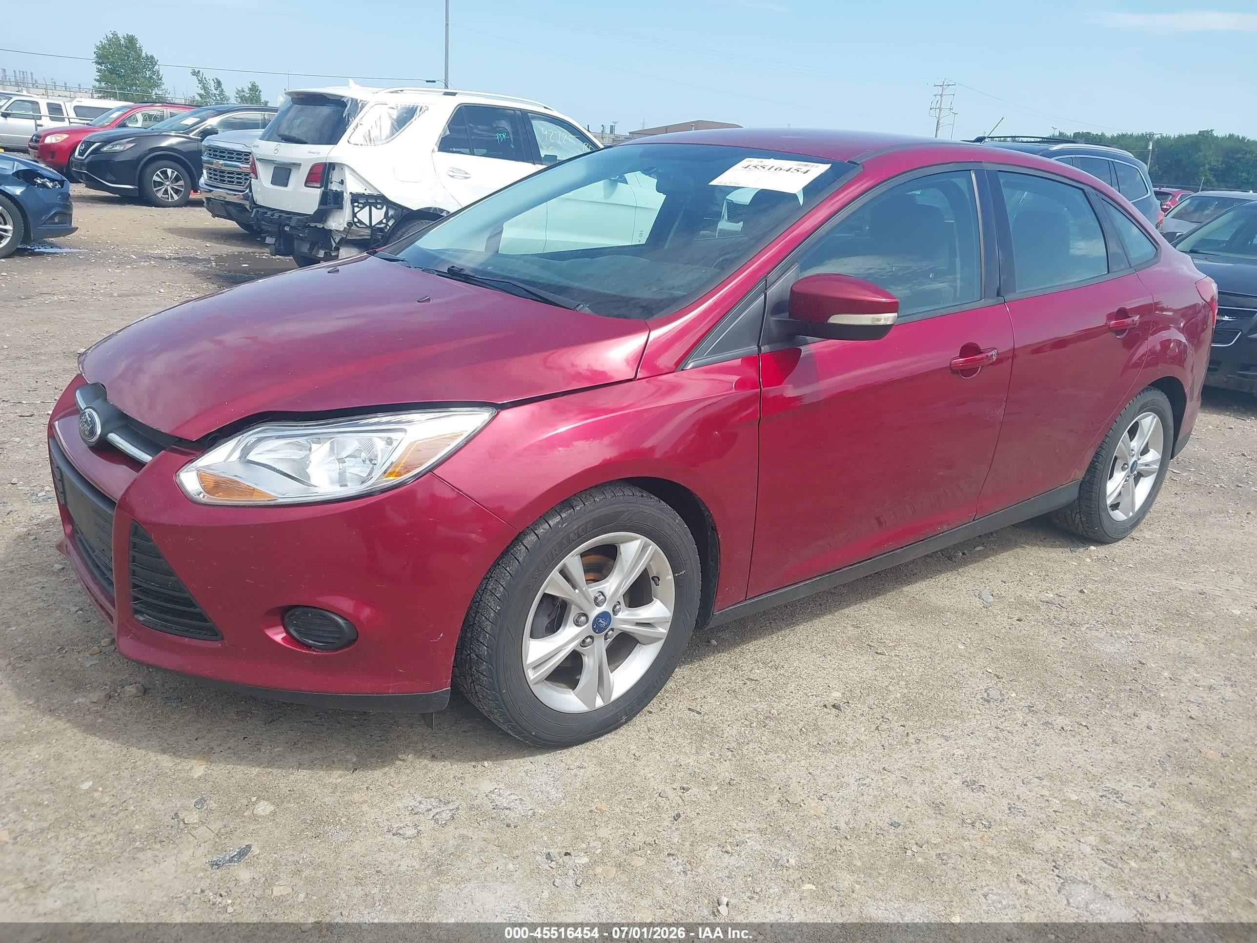 2013 Ford Focus Se Red vin: 1FADP3F20DL274512