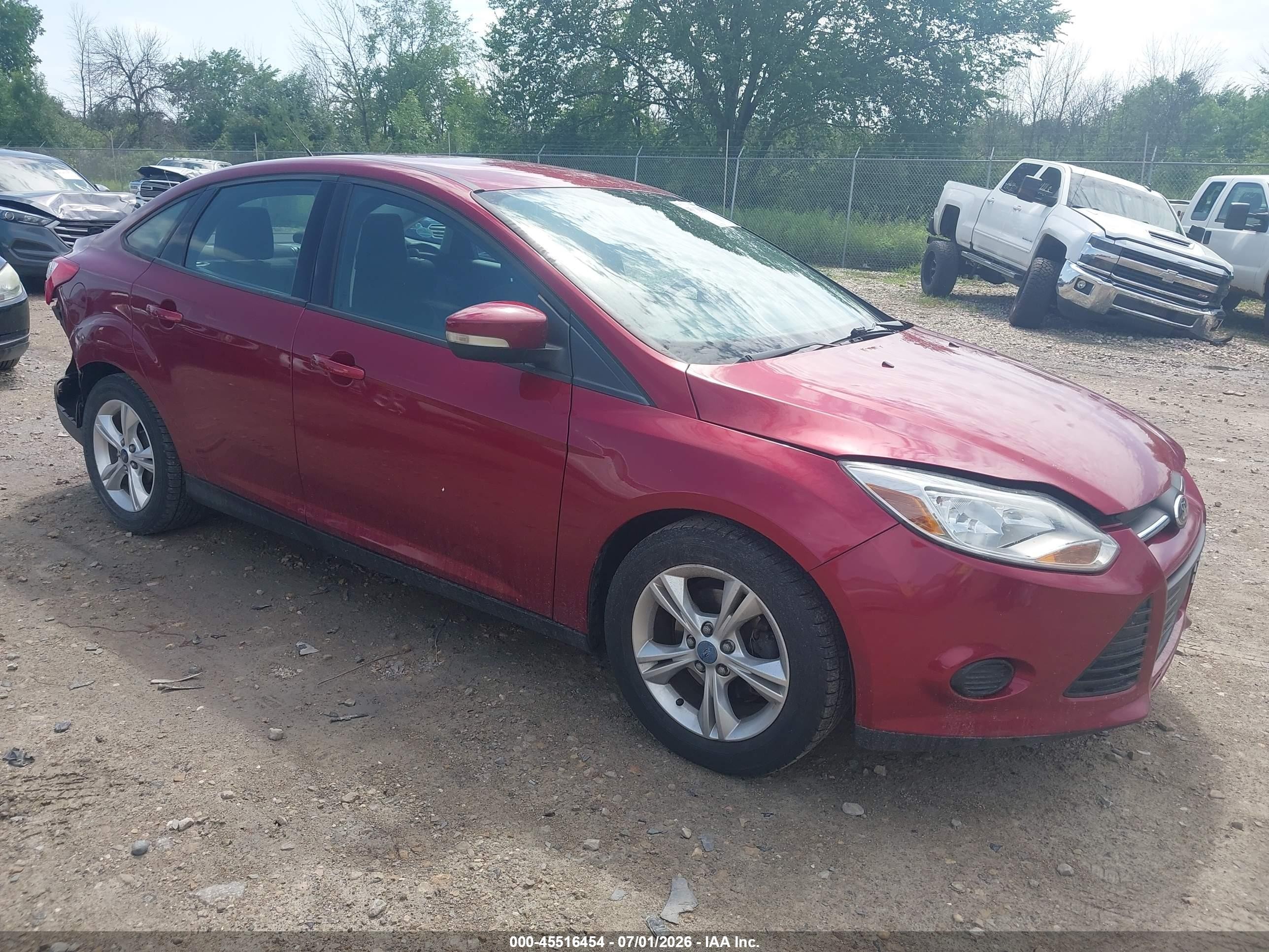 2013 Ford Focus Se Red vin: 1FADP3F20DL274512