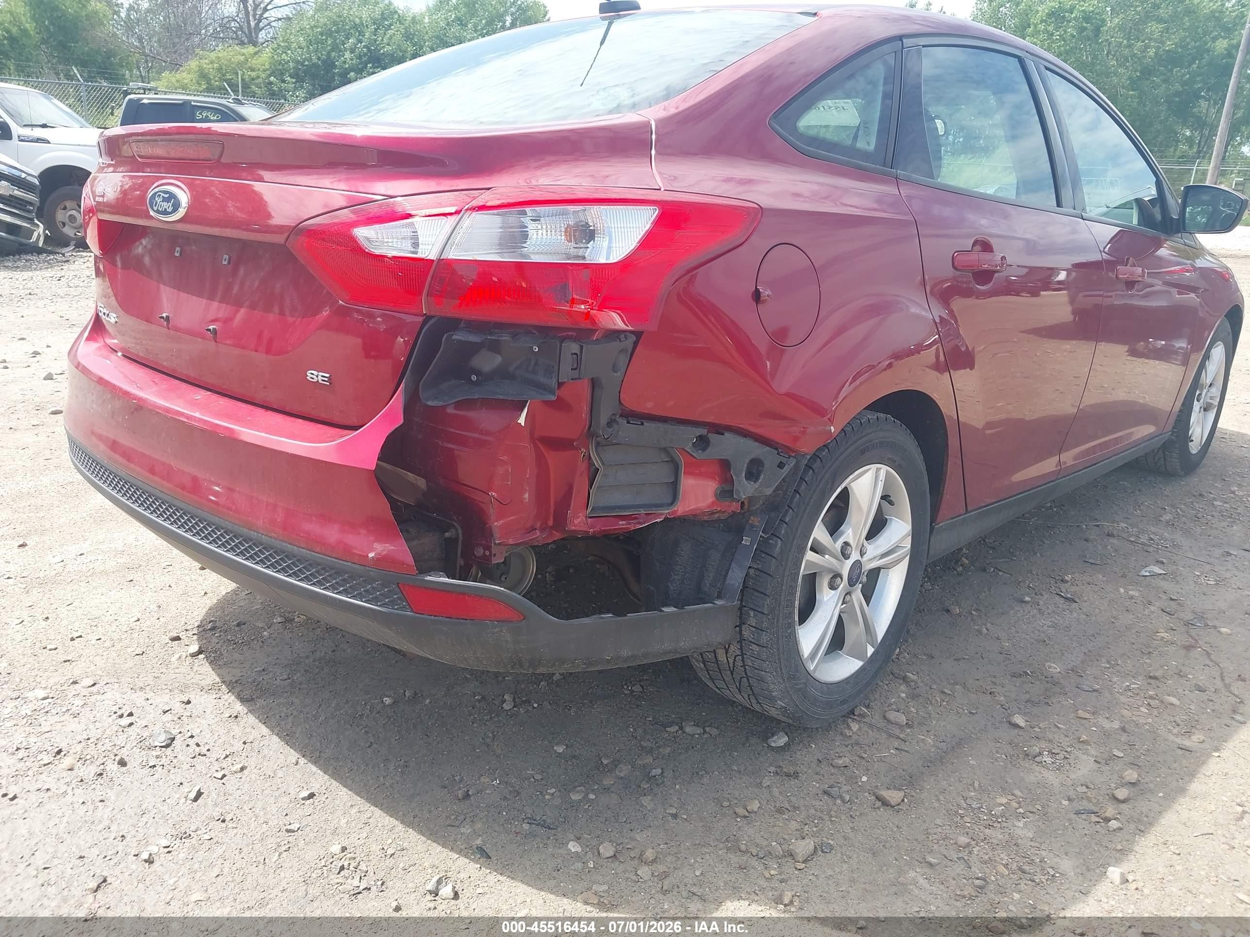 2013 Ford Focus Se Red vin: 1FADP3F20DL274512