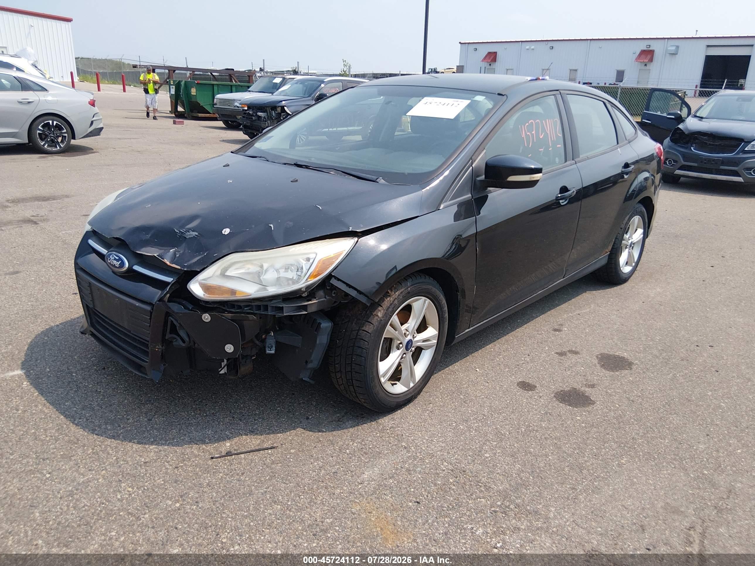 2013 Ford Focus Se Black vin: 1FADP3F20DL308156