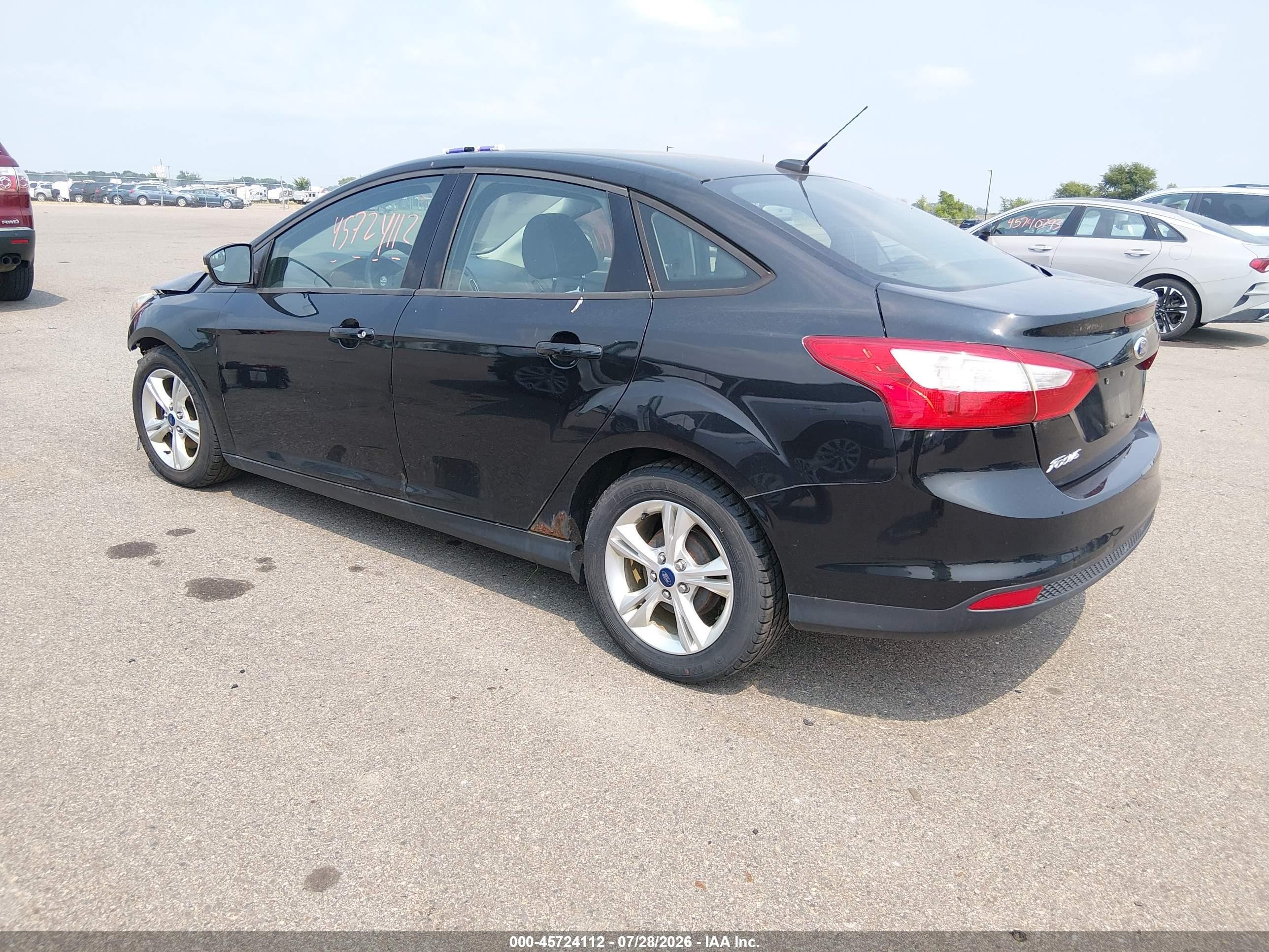 2013 Ford Focus Se Black vin: 1FADP3F20DL308156