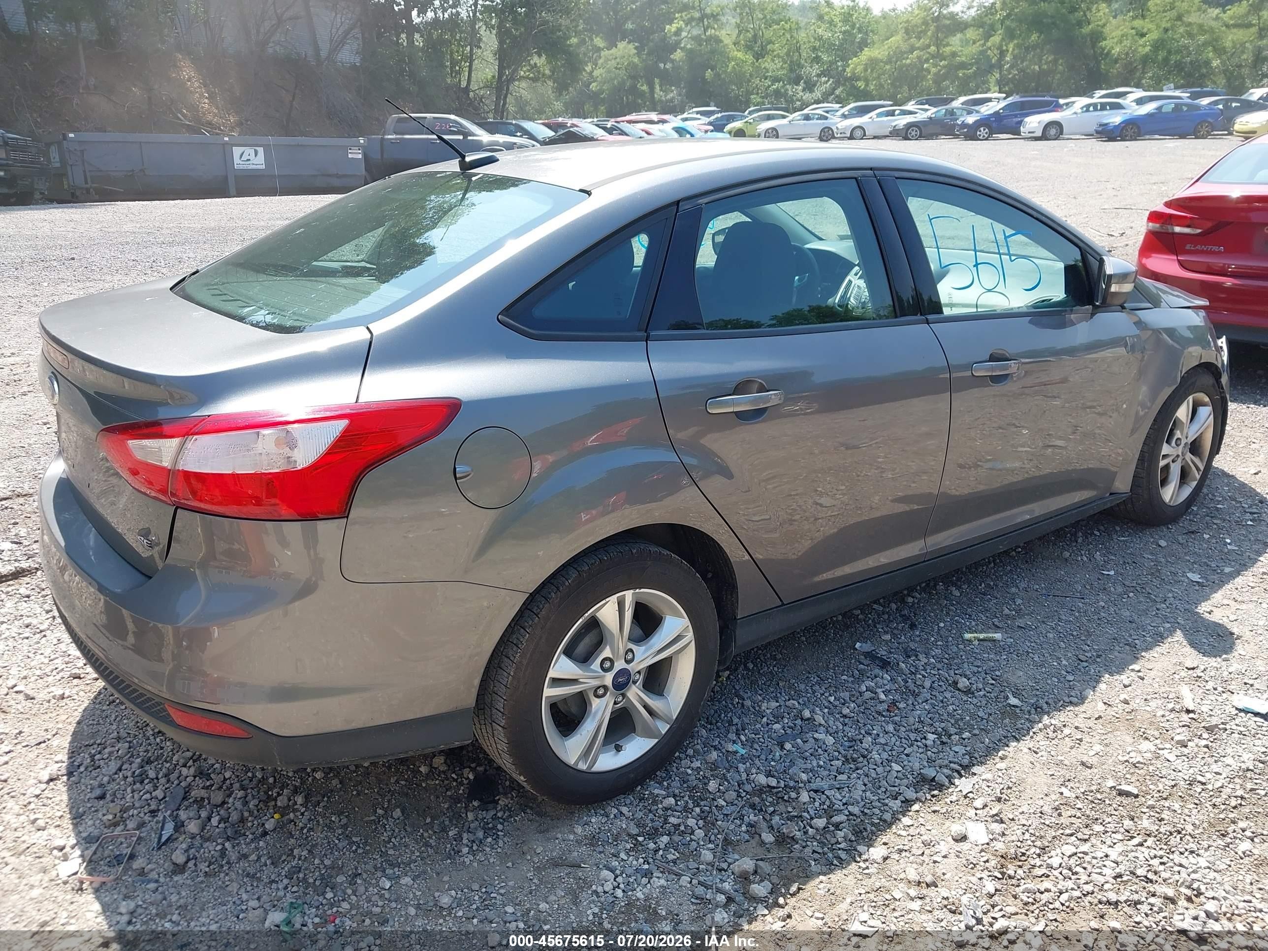 2013 Ford Focus Se Gray vin: 1FADP3F20DL348835