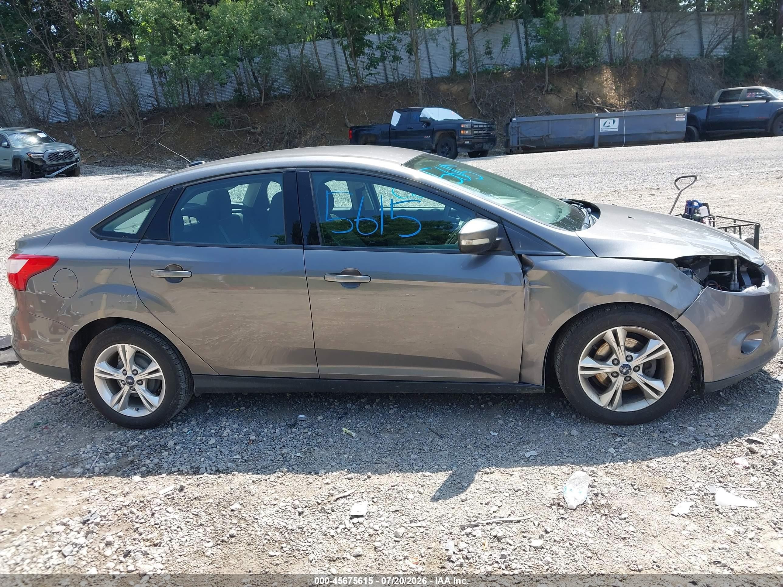 2013 Ford Focus Se Gray vin: 1FADP3F20DL348835