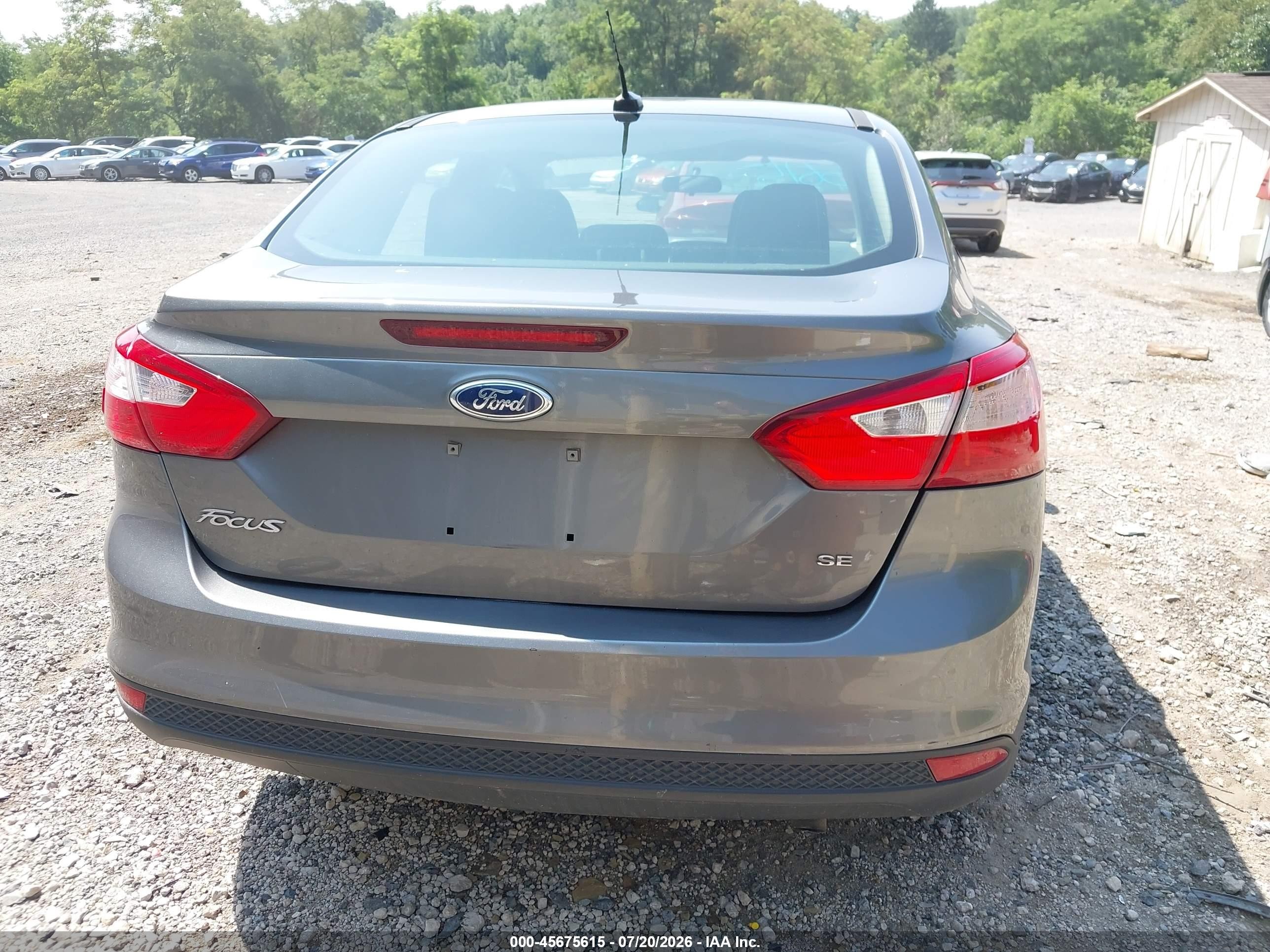2013 Ford Focus Se Gray vin: 1FADP3F20DL348835