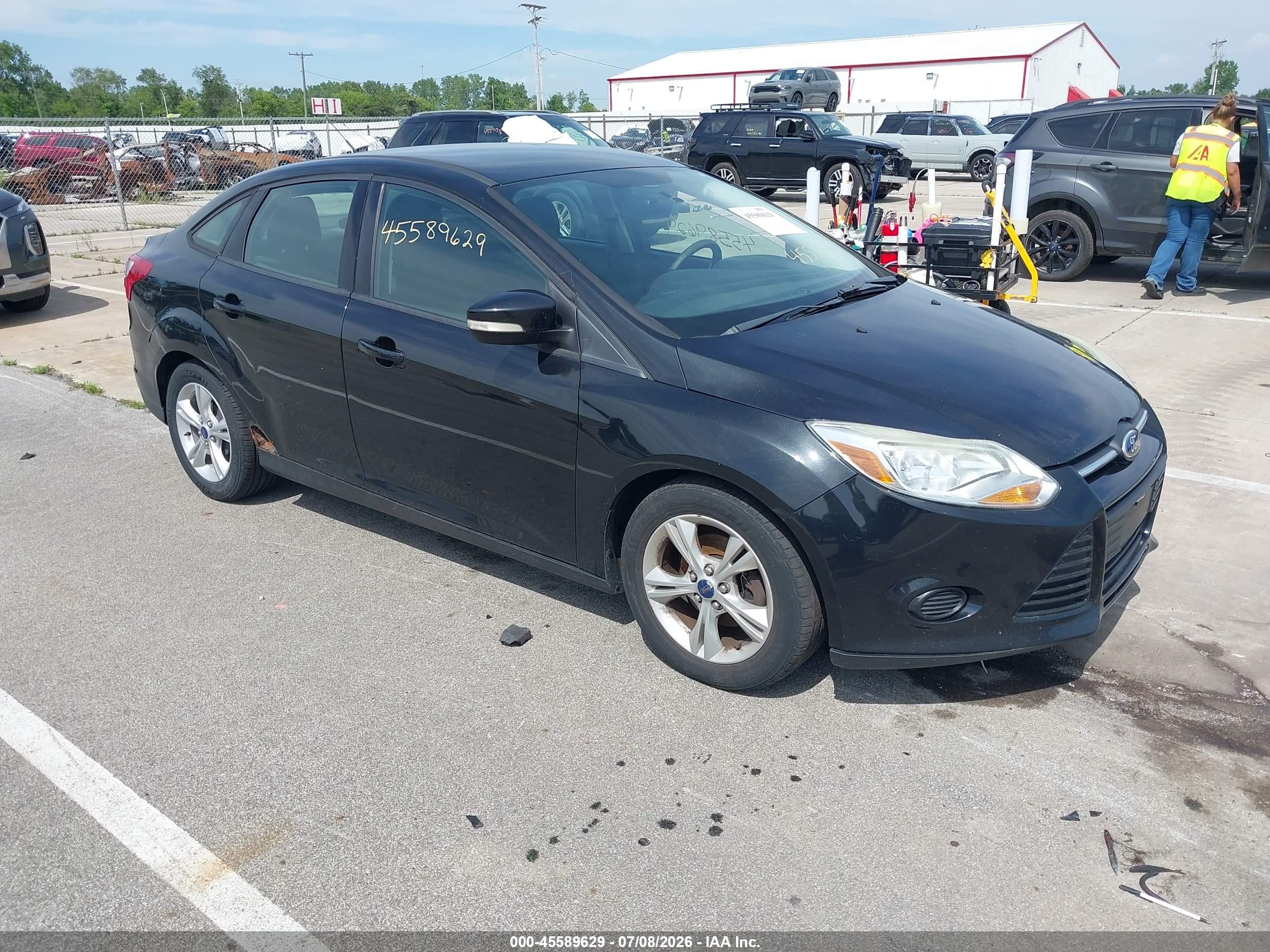 2014 Ford Focus Se Black vin: 1FADP3F20EL105897
