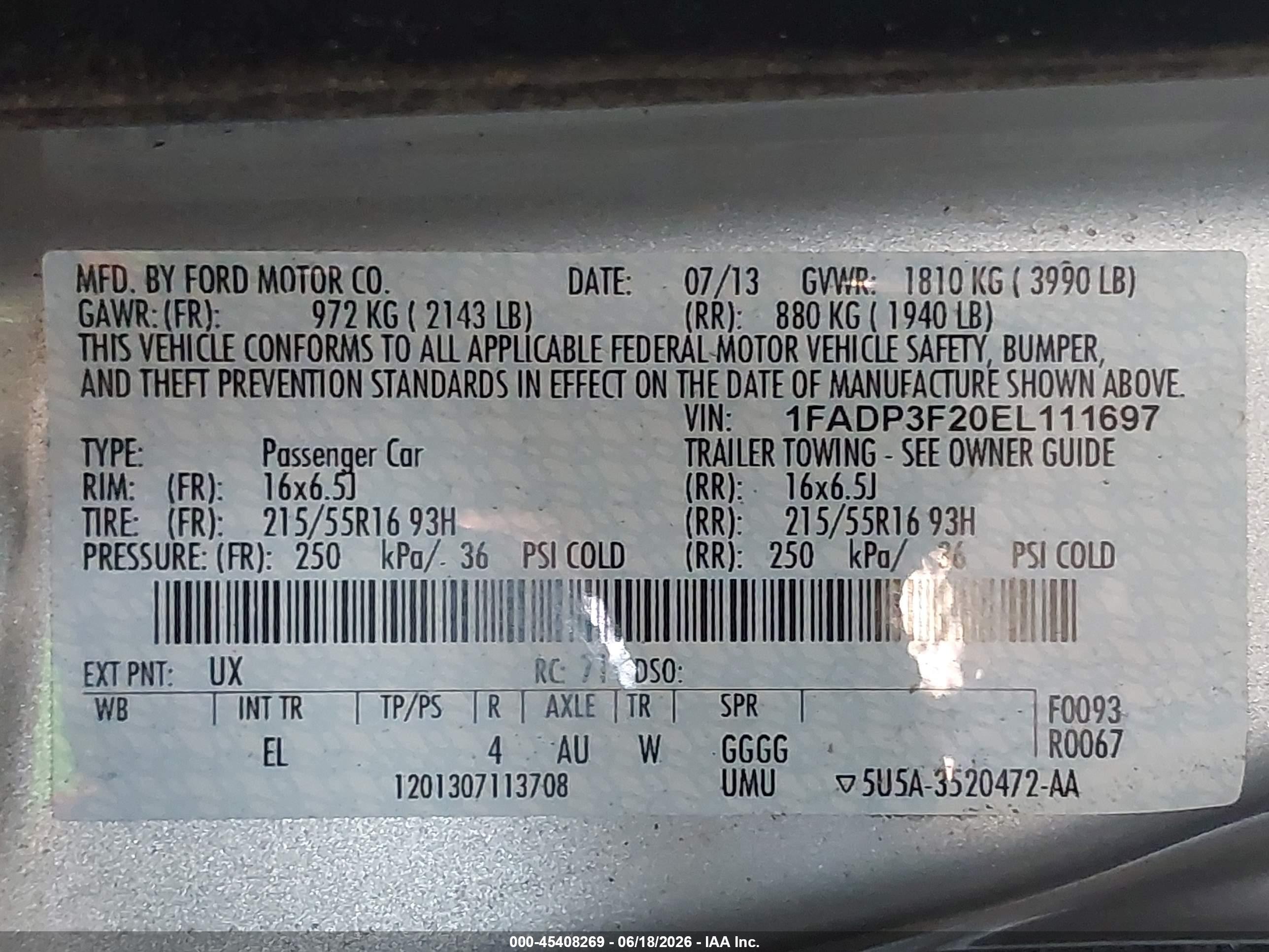 2014 Ford Focus Se Silver vin: 1FADP3F20EL111697