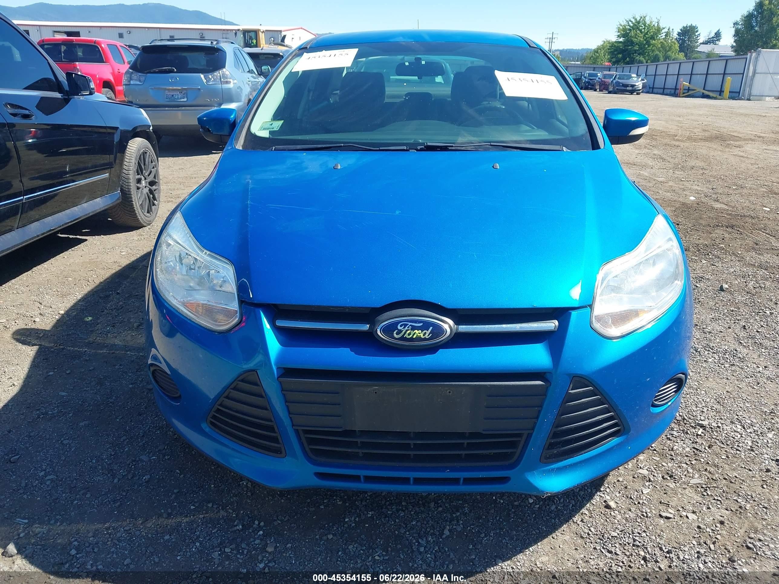 2014 Ford Focus Se Blue vin: 1FADP3F20EL141296