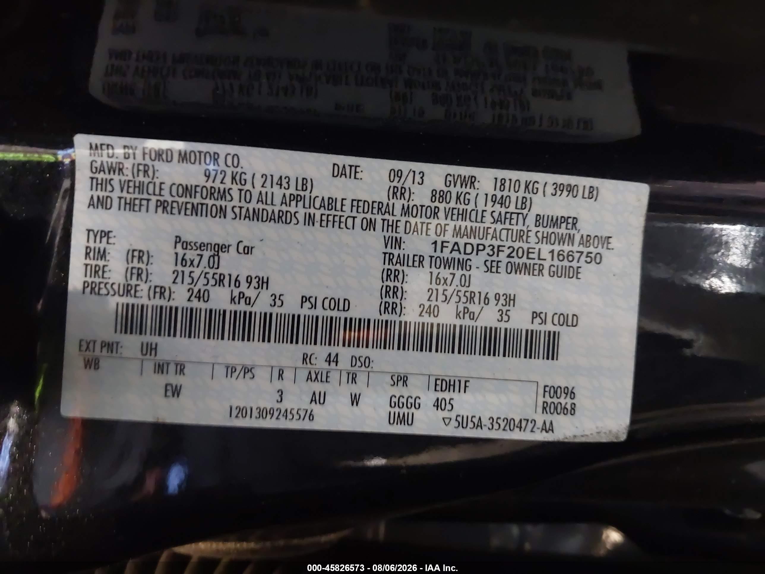 2014 Ford Focus Se Black vin: 1FADP3F20EL166750