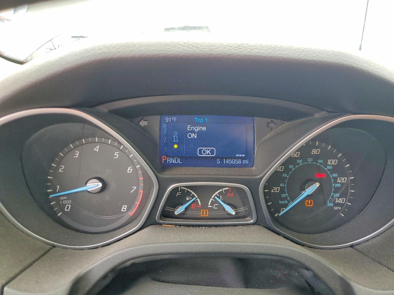 2014 Ford Focus Se Gray vin: 1FADP3F20EL167655