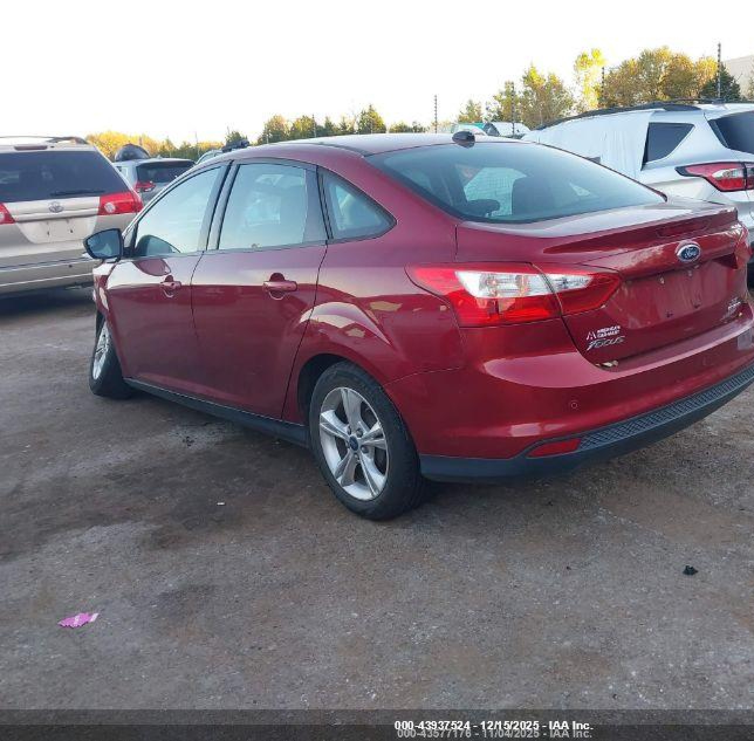 2014 Ford Focus Se Red vin: 1FADP3F20EL179756