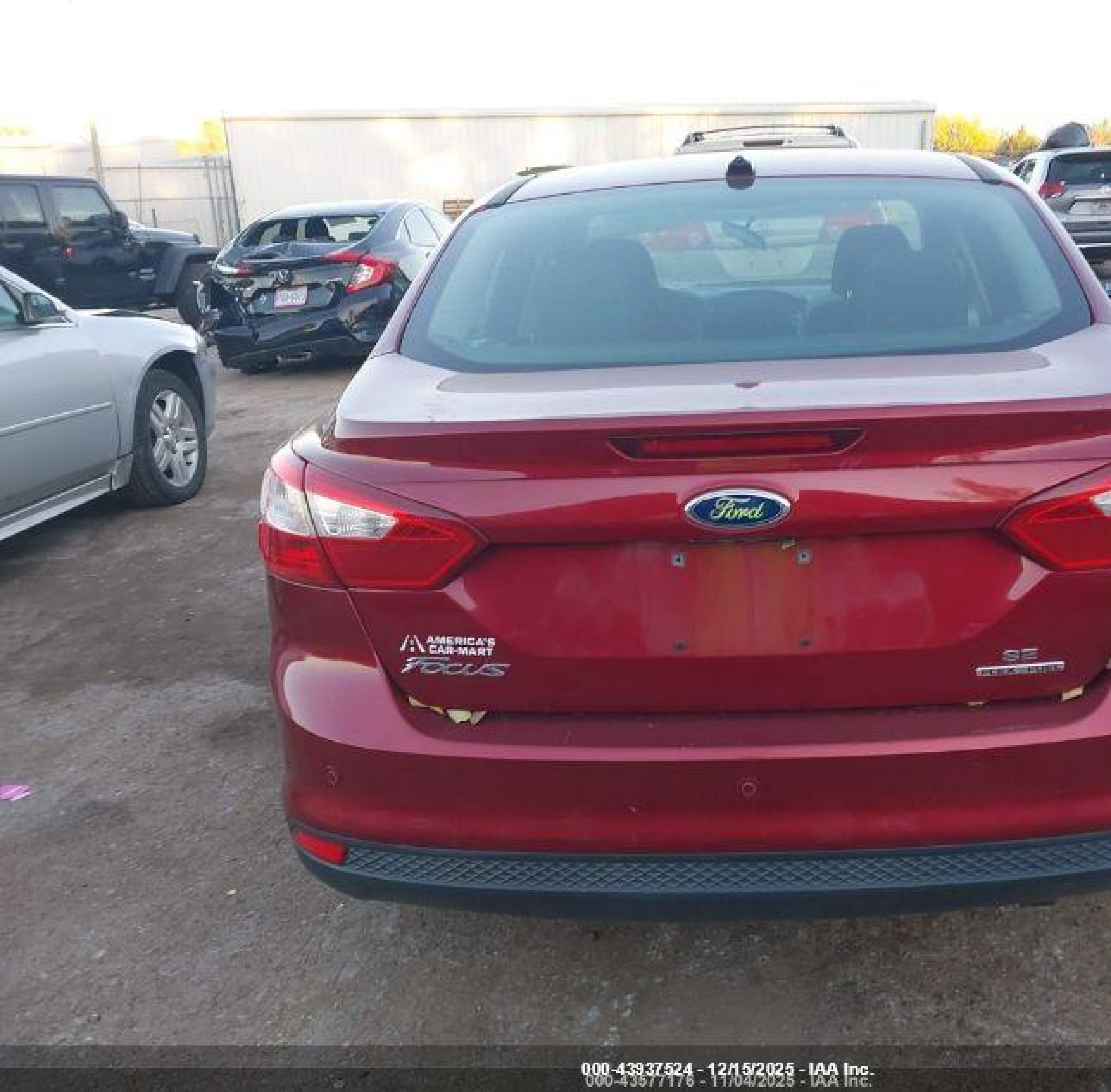 2014 Ford Focus Se Red vin: 1FADP3F20EL179756
