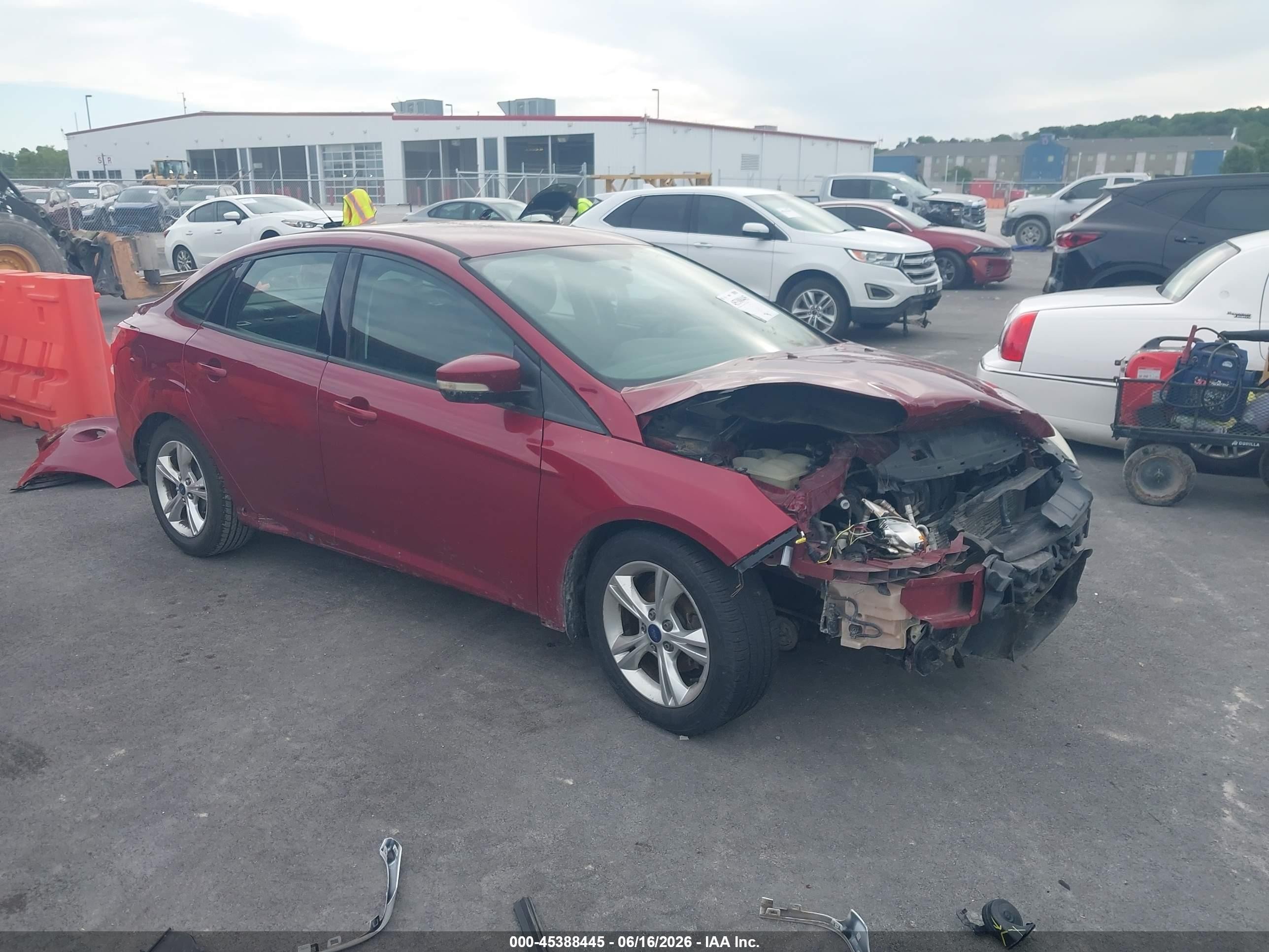 2014 Ford Focus Se Red vin: 1FADP3F20EL181278