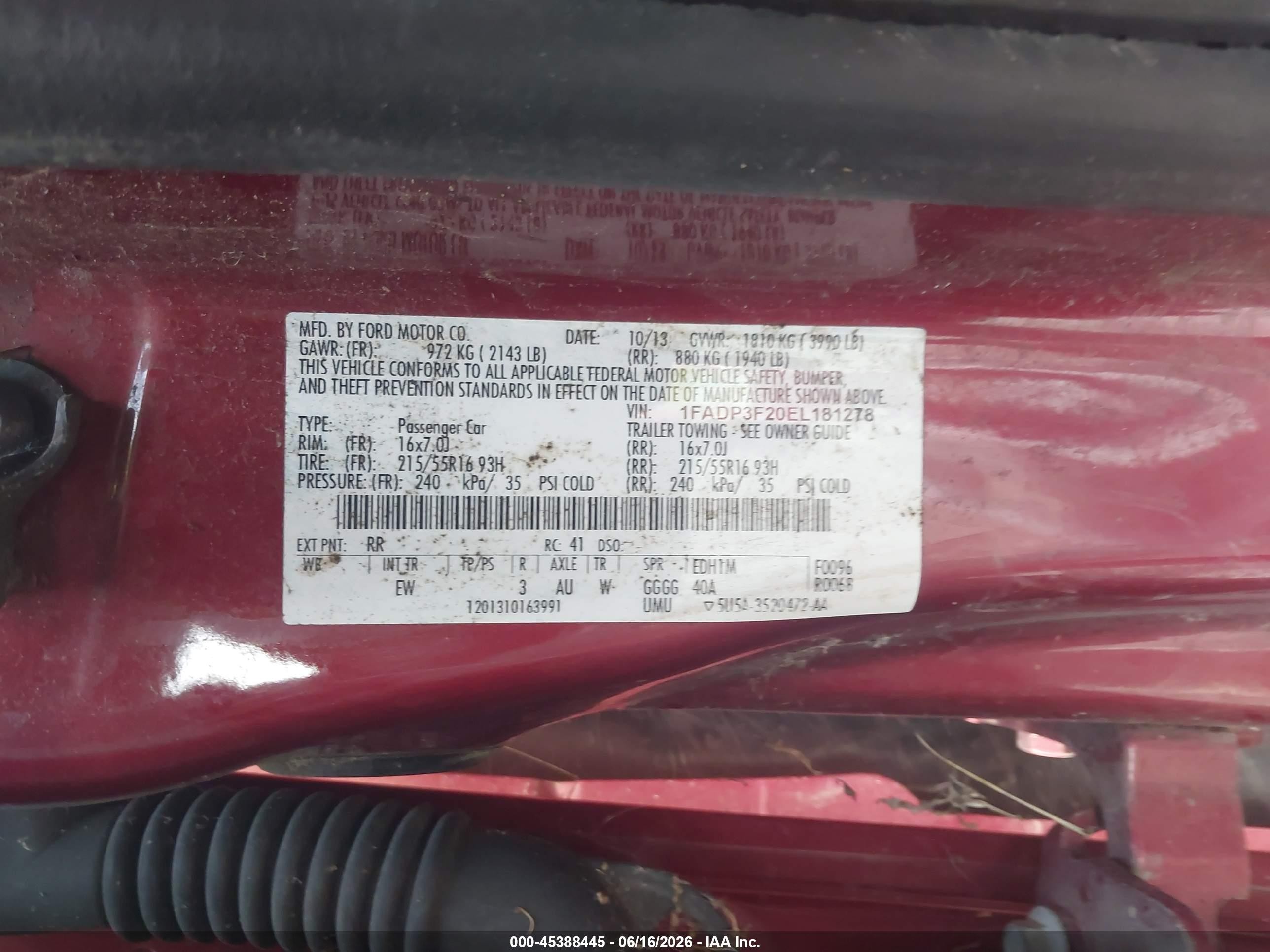 2014 Ford Focus Se Красный vin: 1FADP3F20EL181278