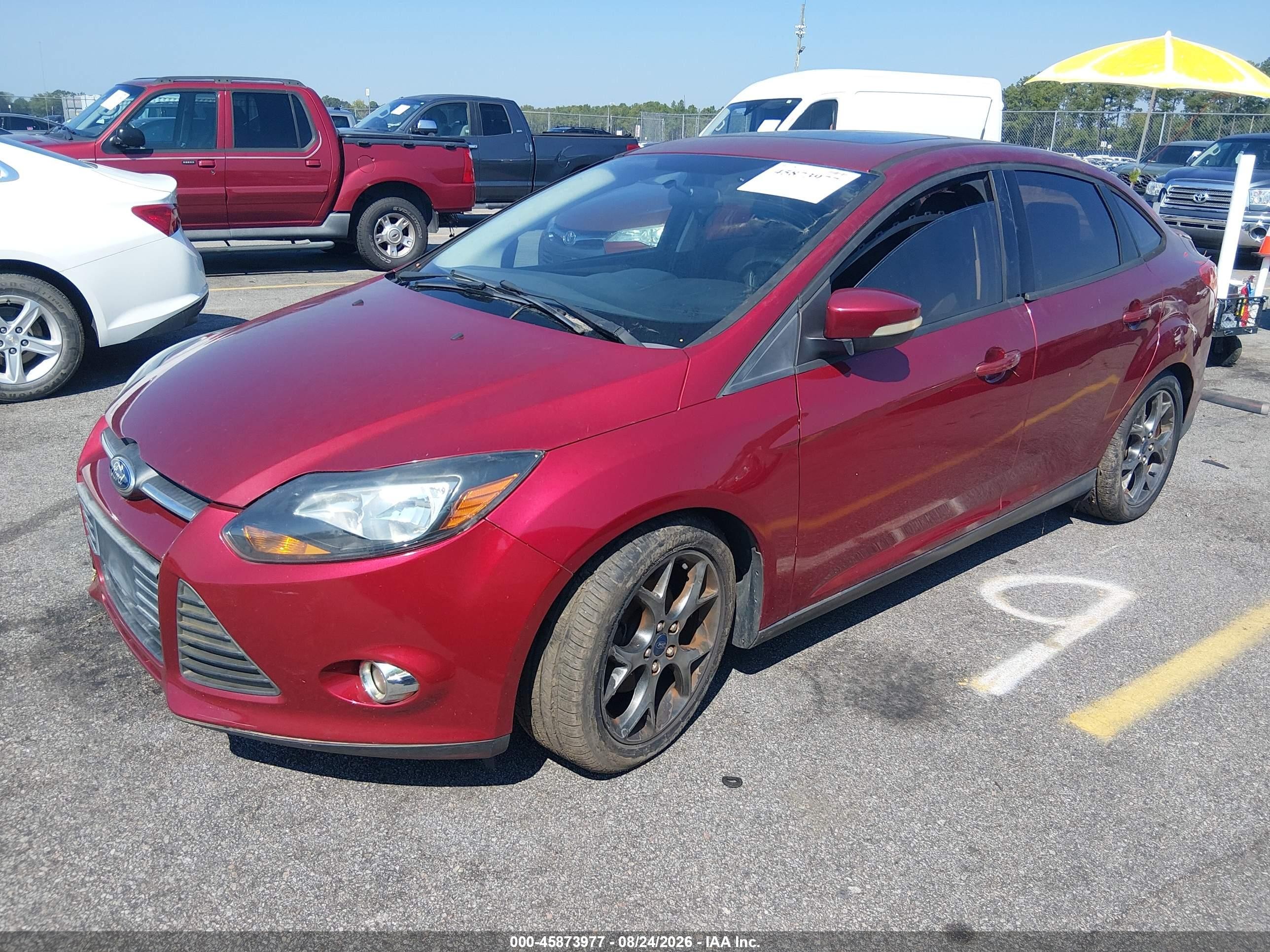 2014 Ford Focus Se Red vin: 1FADP3F20EL191082