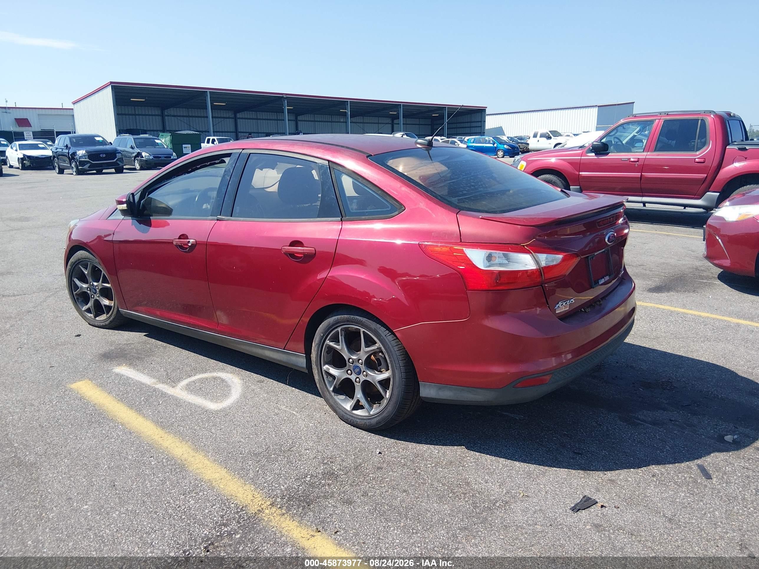 2014 Ford Focus Se Red vin: 1FADP3F20EL191082