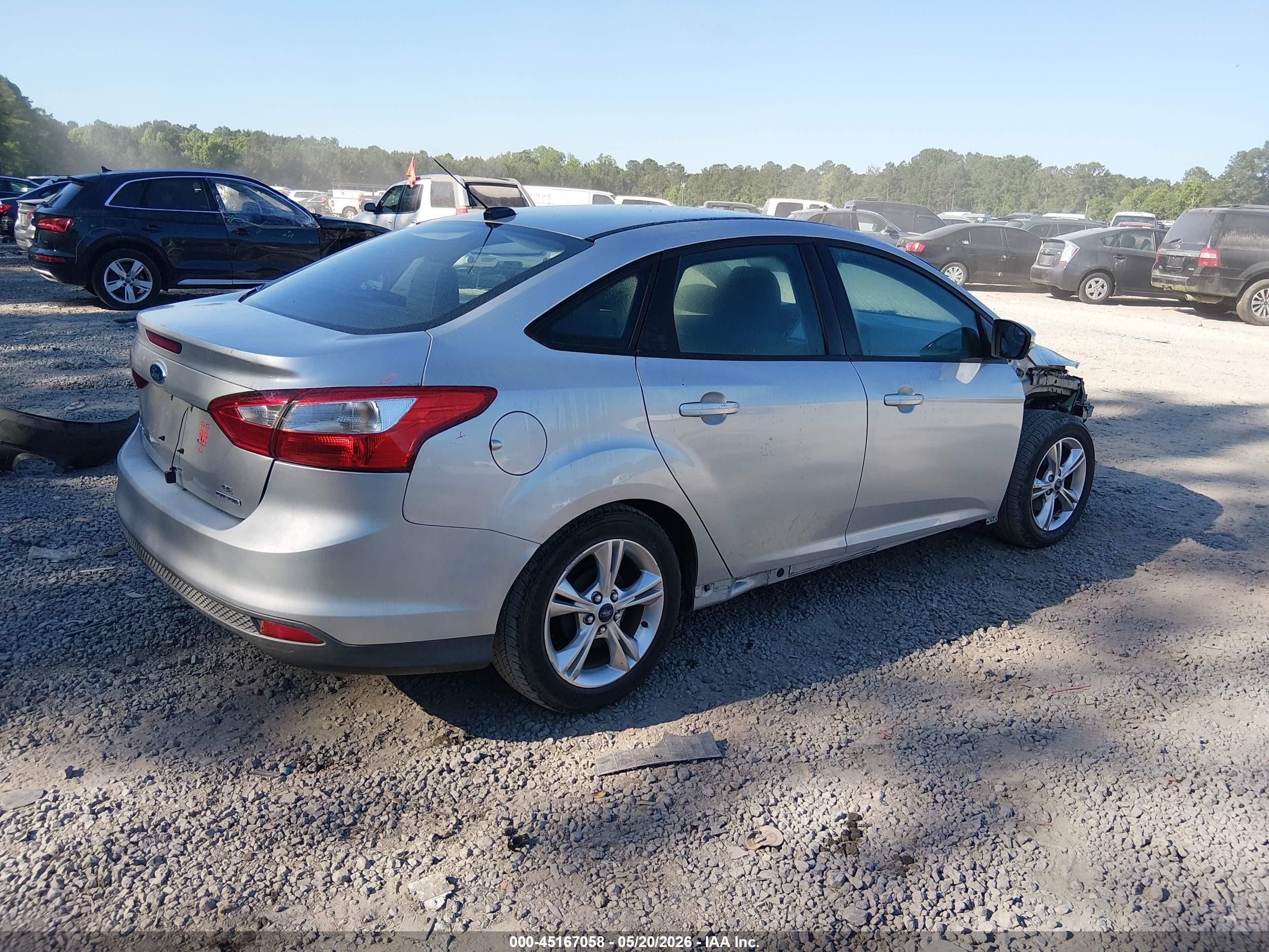 2014 Ford Focus Se Silver vin: 1FADP3F20EL216207