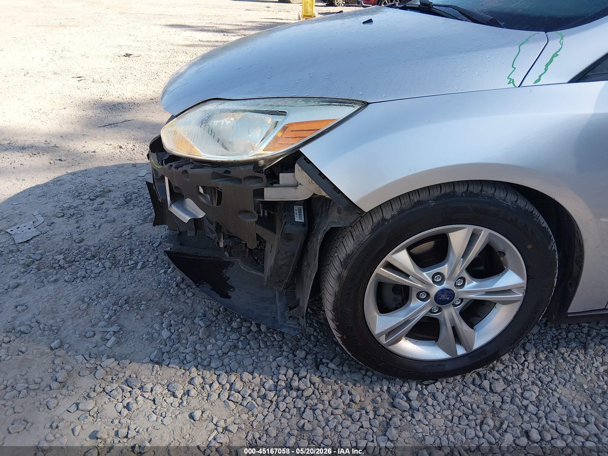 2014 Ford Focus Se Silver vin: 1FADP3F20EL216207