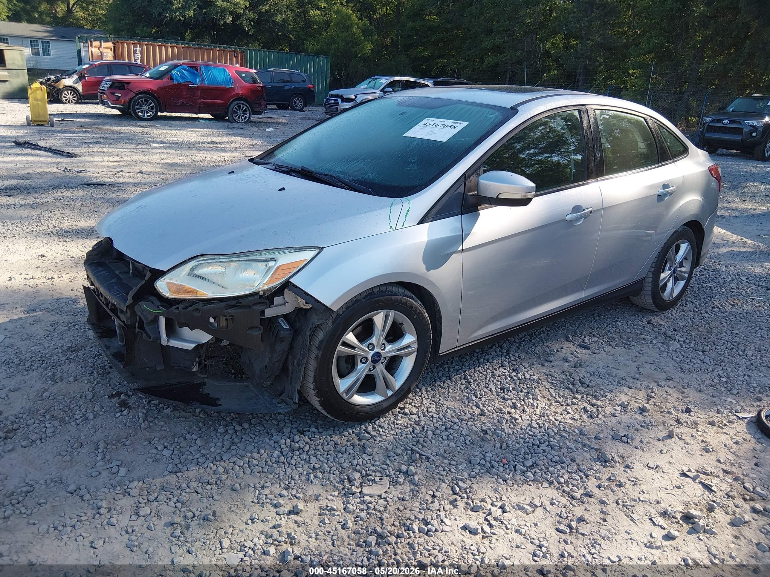 2014 Ford Focus Se Silver vin: 1FADP3F20EL216207