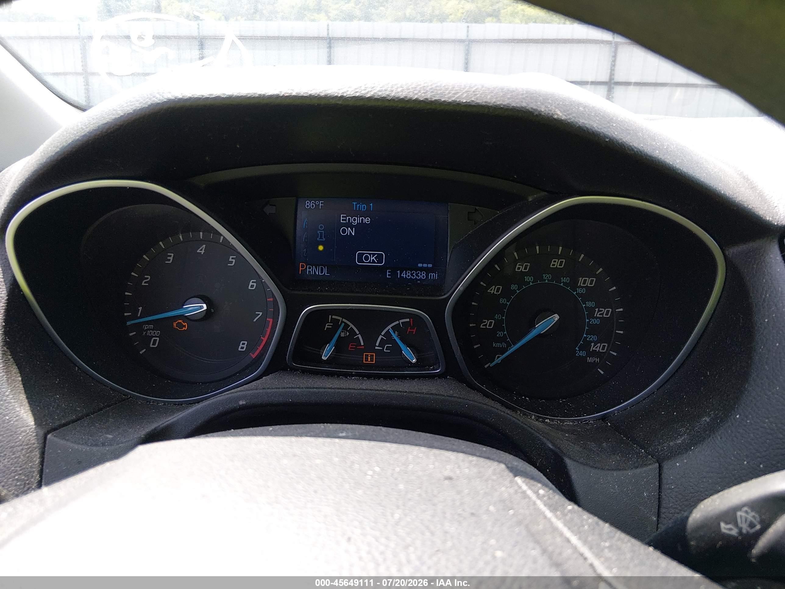 2014 Ford Focus Se Blue vin: 1FADP3F20EL218670