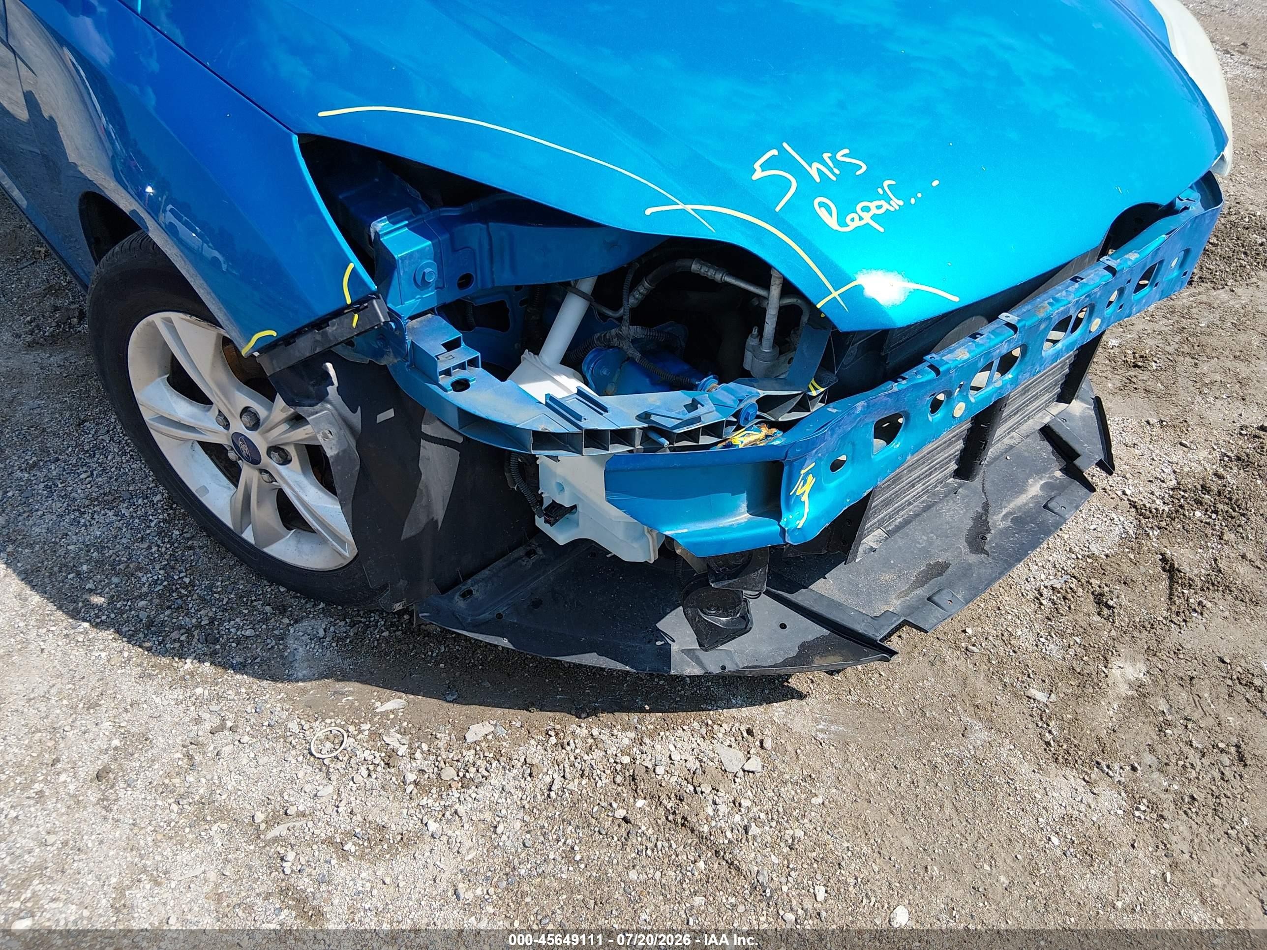 2014 Ford Focus Se Blue vin: 1FADP3F20EL218670