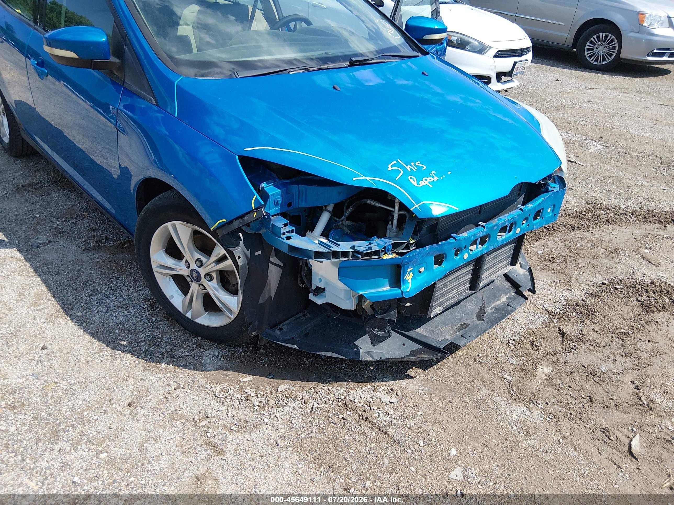2014 Ford Focus Se Blue vin: 1FADP3F20EL218670