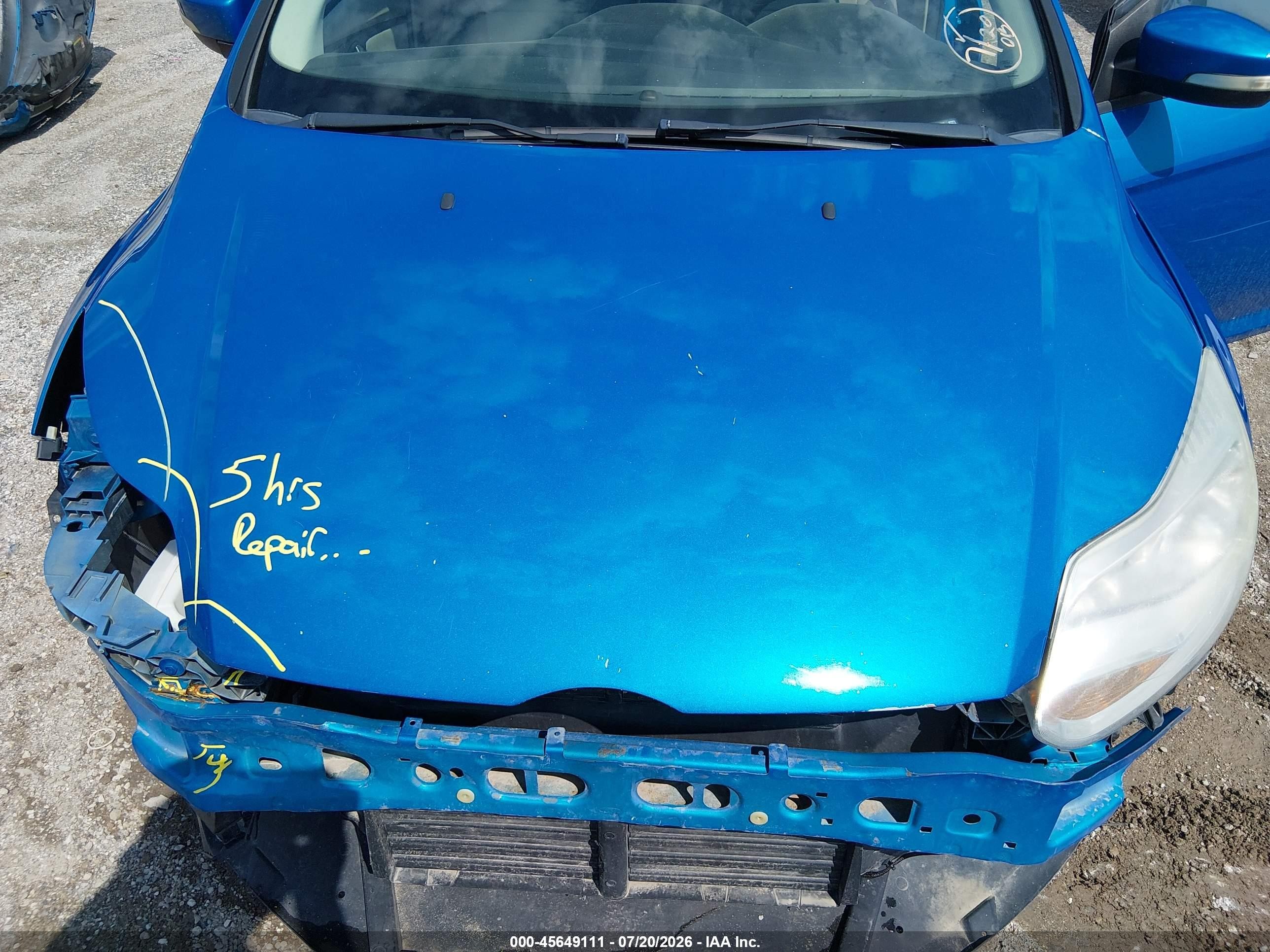2014 Ford Focus Se Blue vin: 1FADP3F20EL218670