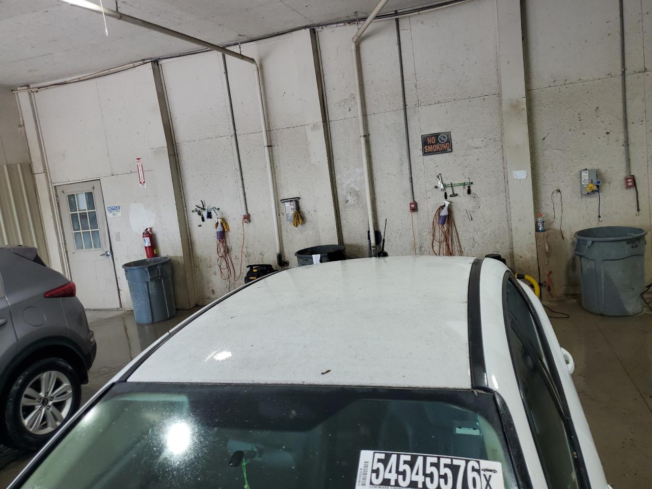 2014 Ford Focus Se White vin: 1FADP3F20EL234027 Damage: Roof Panel, Peeling, 2 To 3 Inches