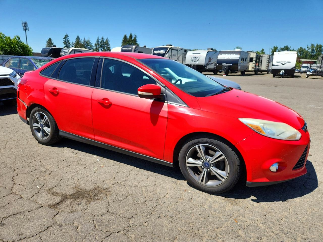 2014 Ford Focus Se Red vin: 1FADP3F20EL235596