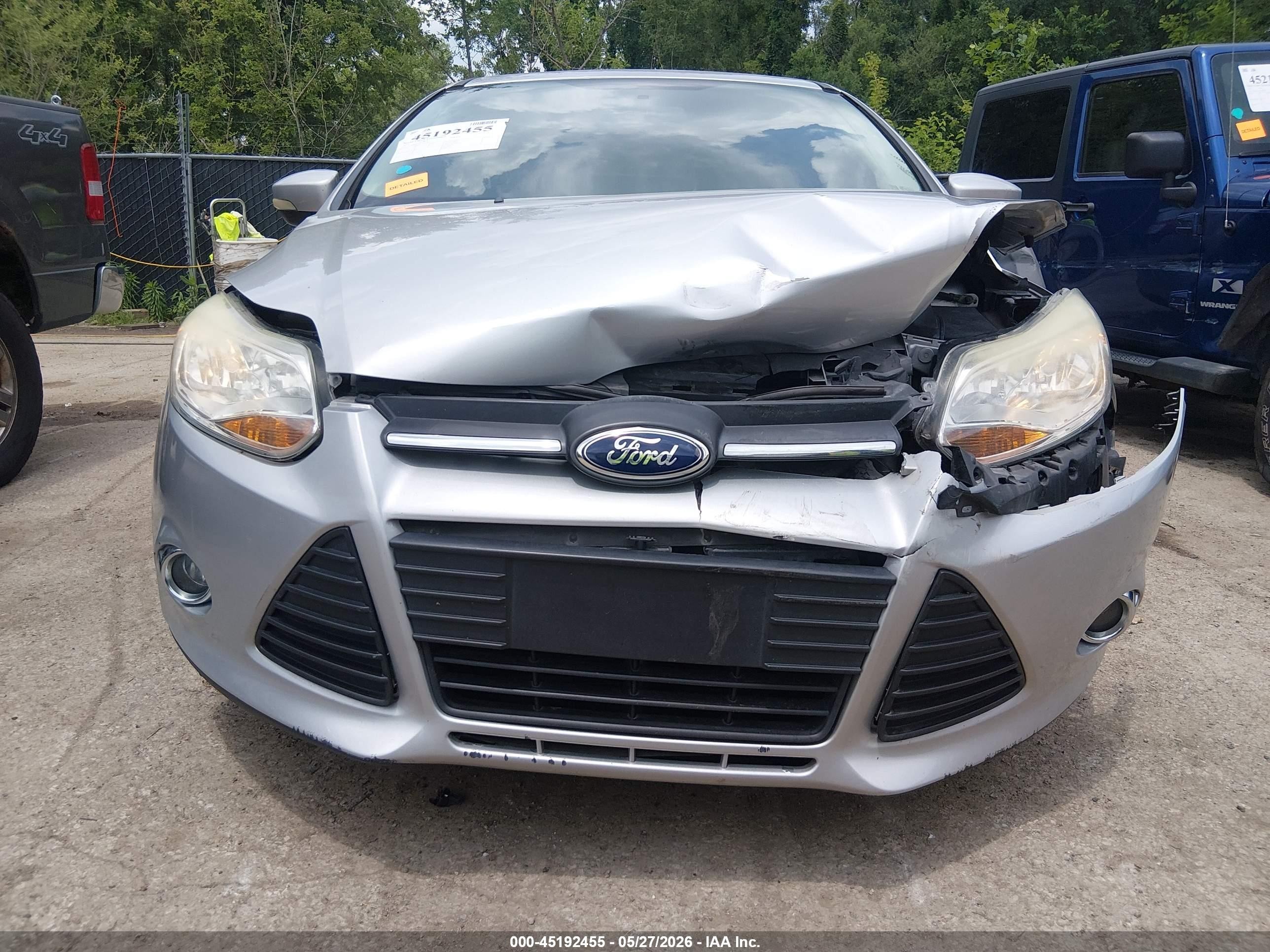 2014 Ford Focus Se Silver vin: 1FADP3F20EL241186