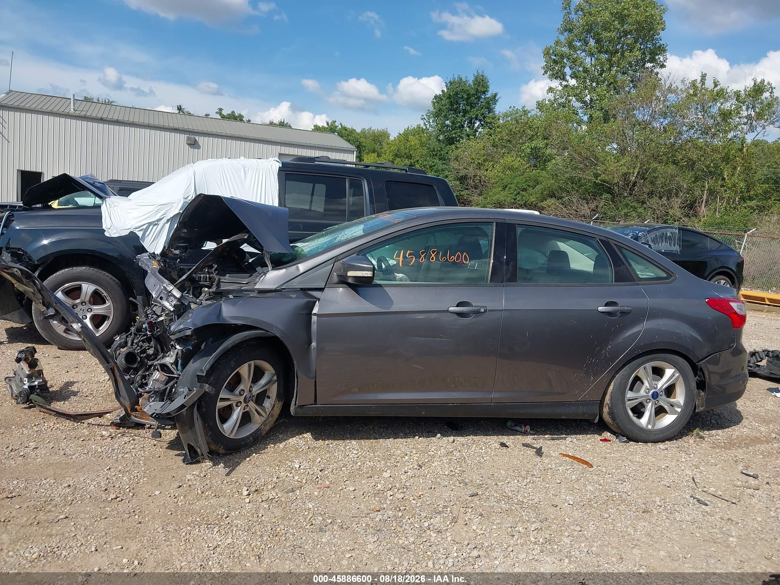 2014 Ford Focus Se Gray vin: 1FADP3F20EL245481