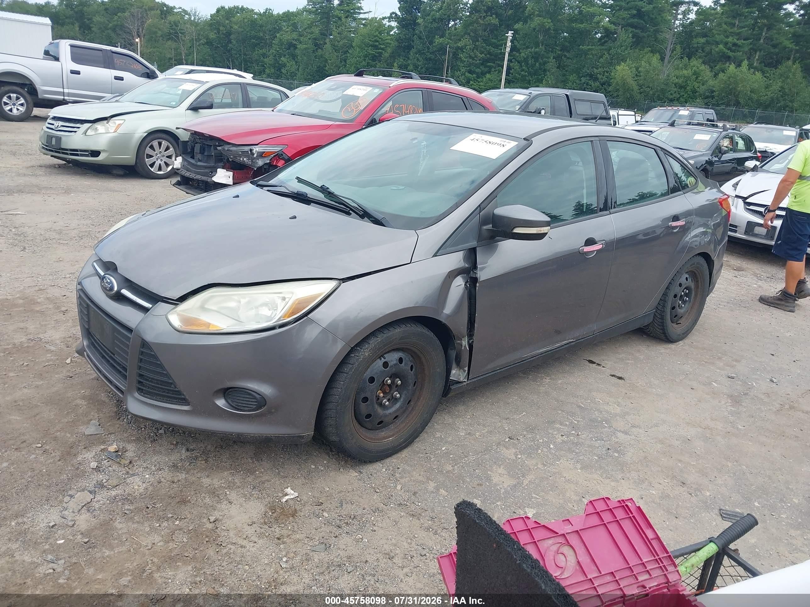 2014 Ford Focus Se Gray vin: 1FADP3F20EL250793