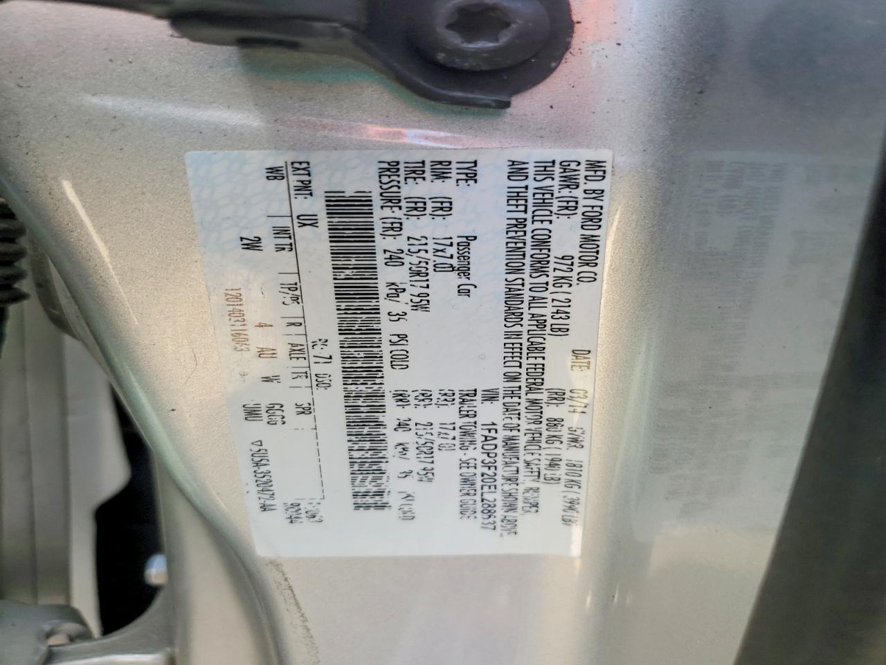 2014 Ford Focus Se Silver vin: 1FADP3F20EL288637