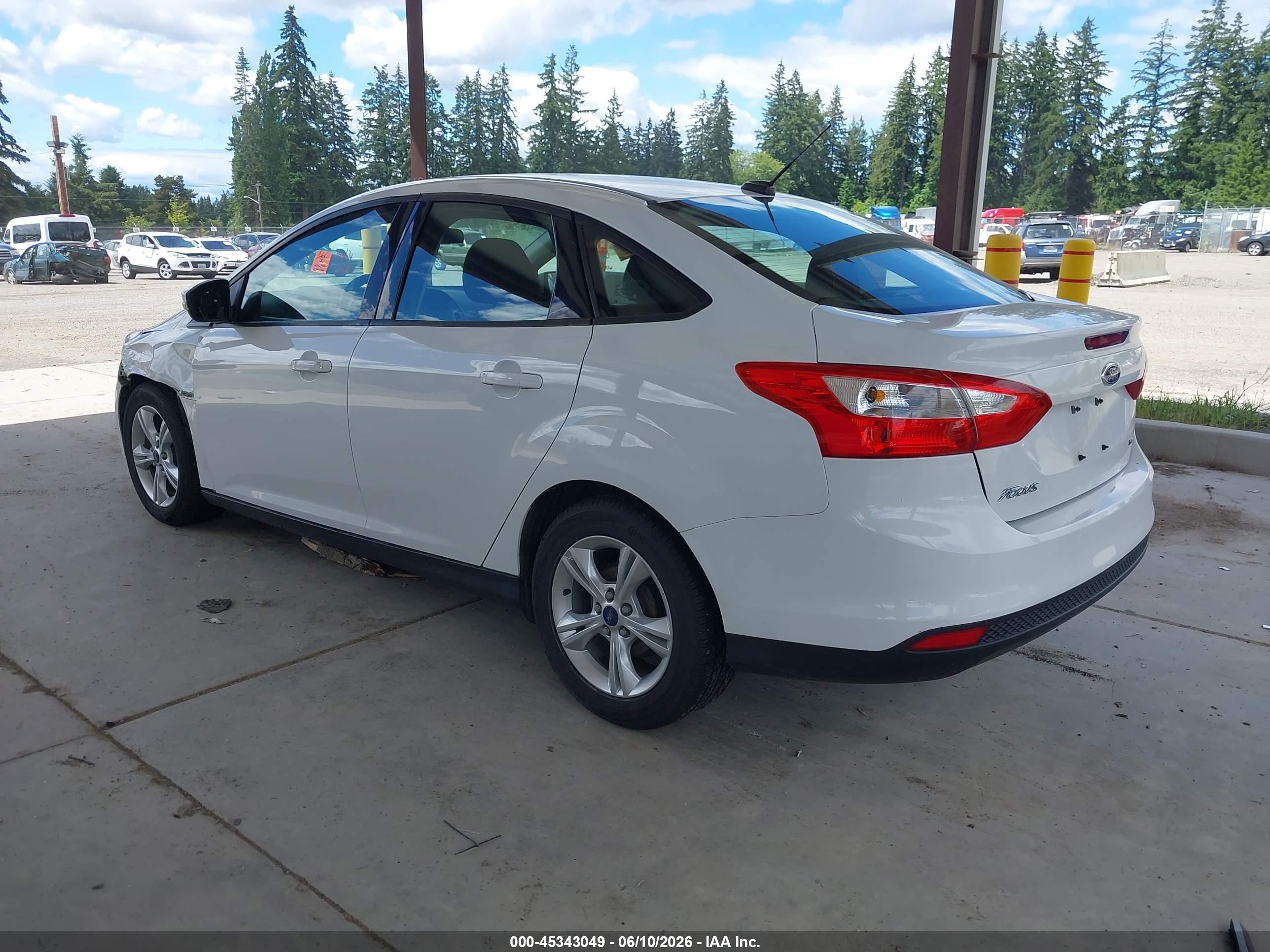 2014 Ford Focus Se White vin: 1FADP3F20EL321815