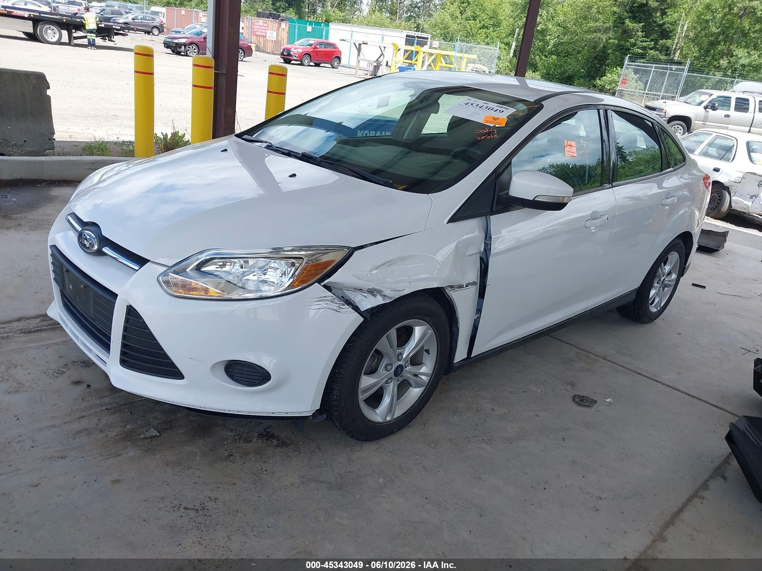 2014 Ford Focus Se White vin: 1FADP3F20EL321815