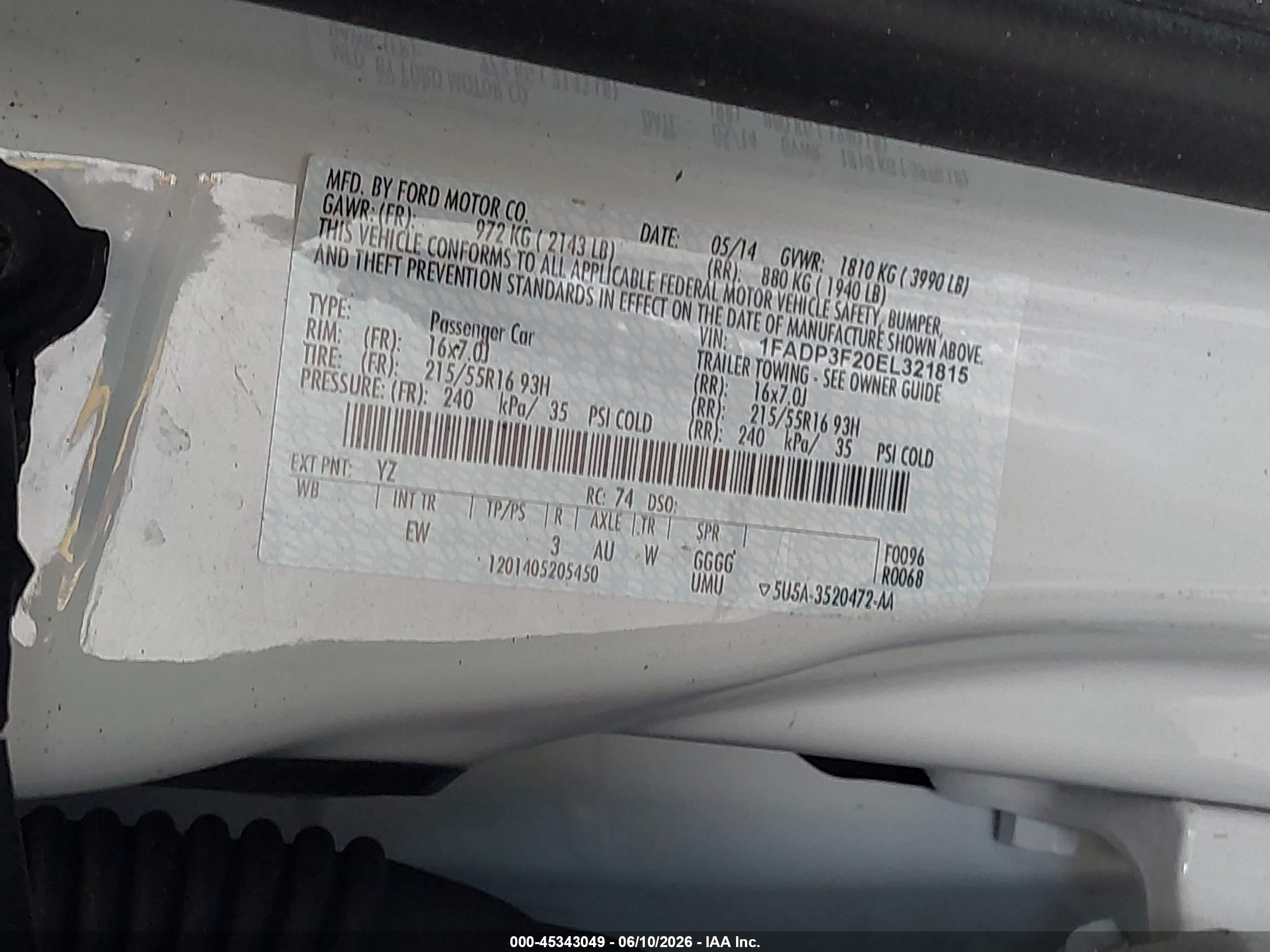 2014 Ford Focus Se White vin: 1FADP3F20EL321815