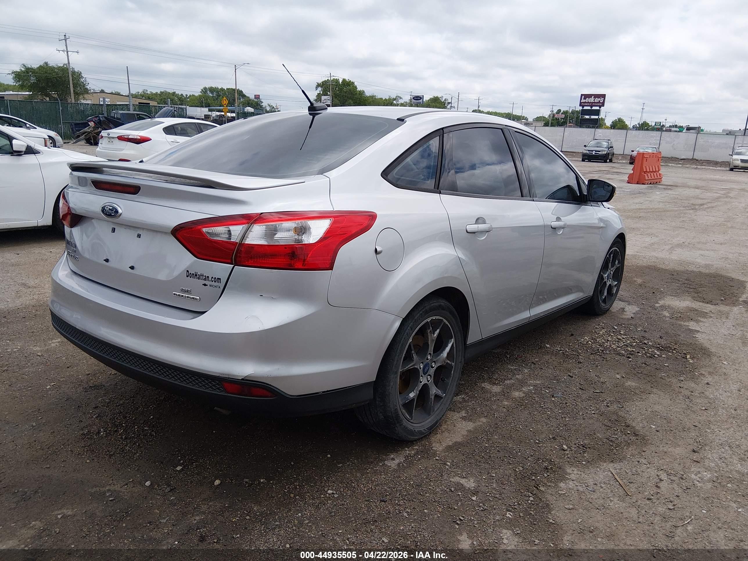 2014 Ford Focus Se Silver vin: 1FADP3F20EL349047
