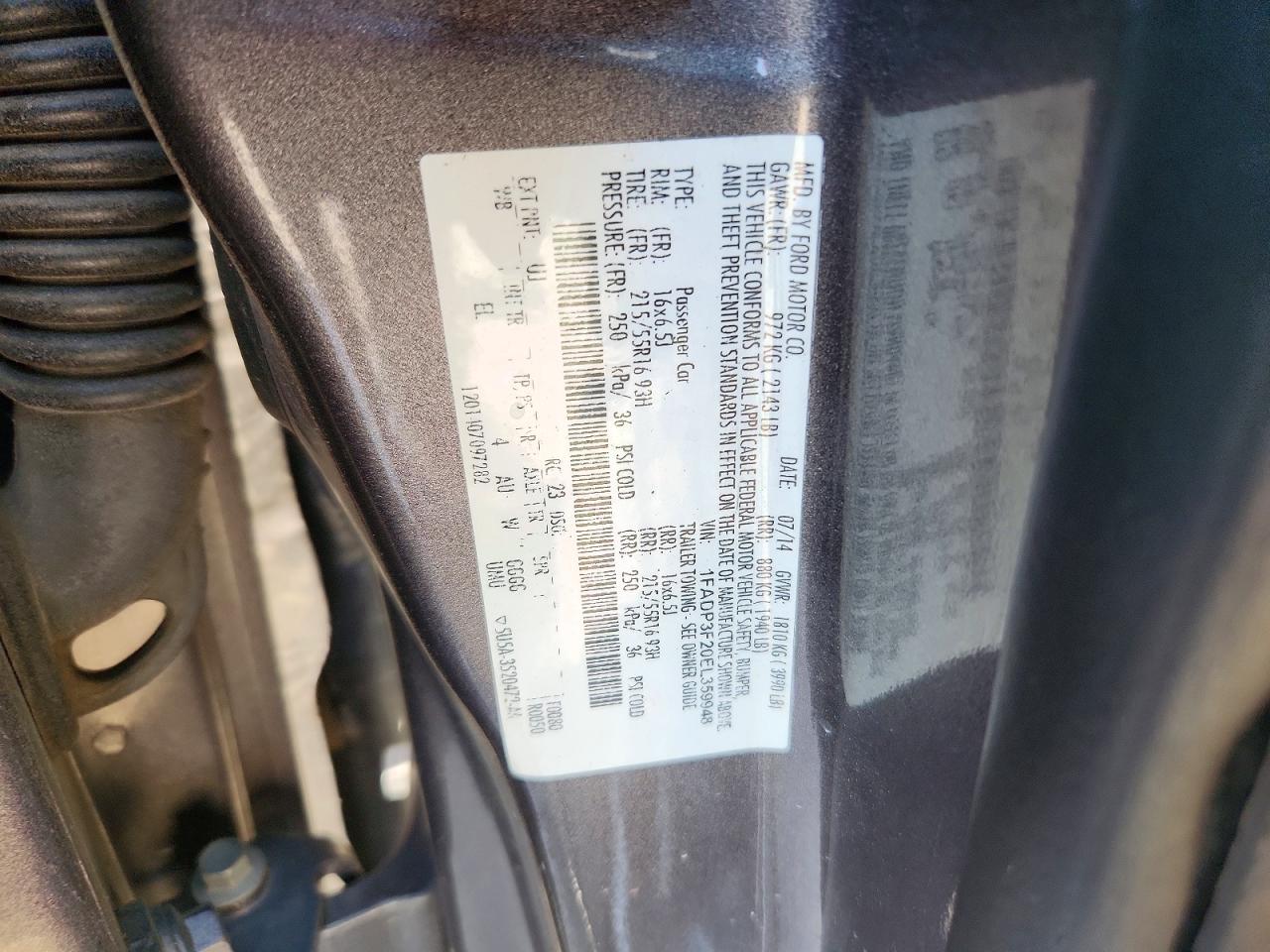 2014 Ford Focus Se Gray vin: 1FADP3F20EL359948