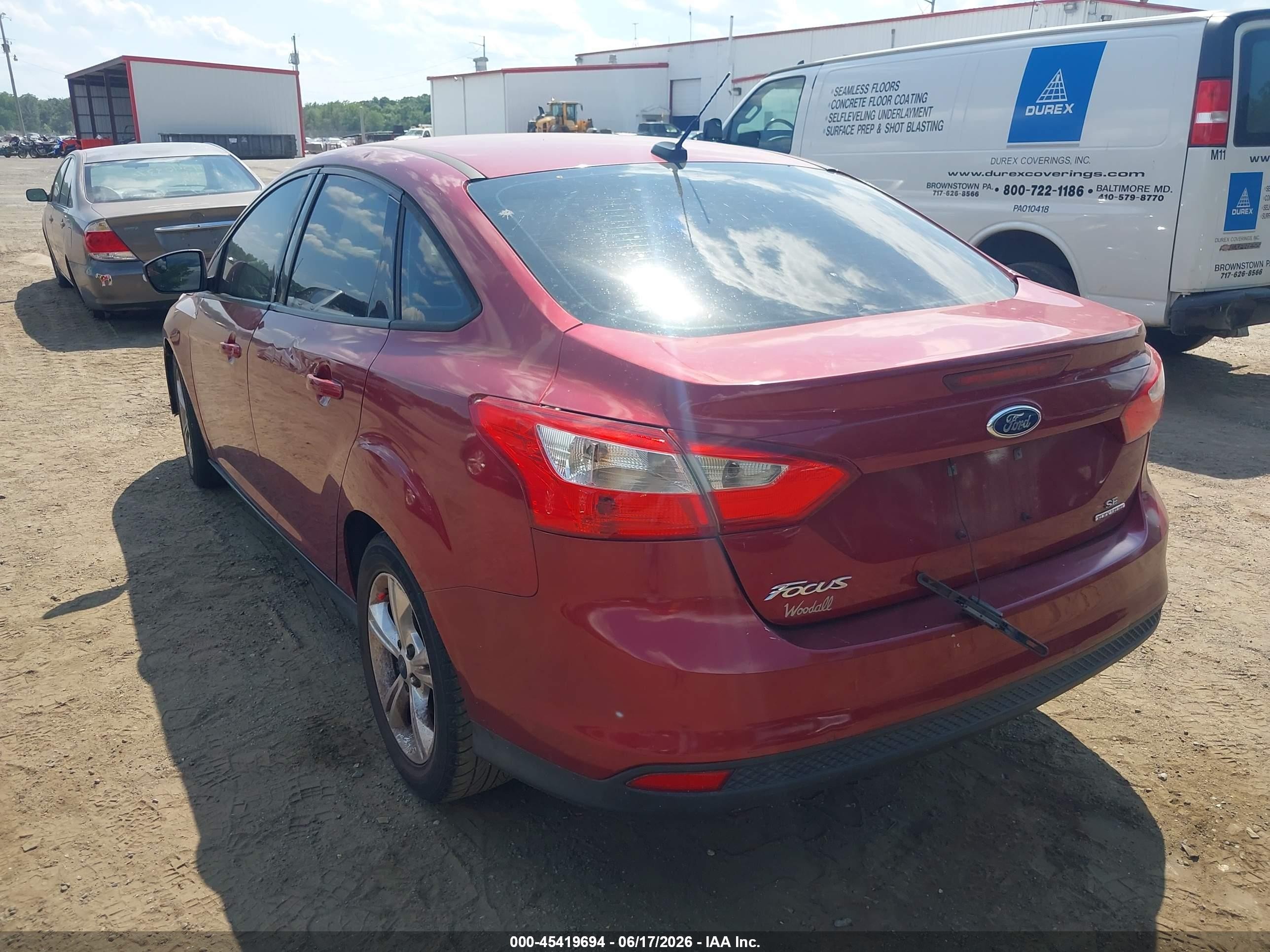 2014 Ford Focus Se Red vin: 1FADP3F20EL369265