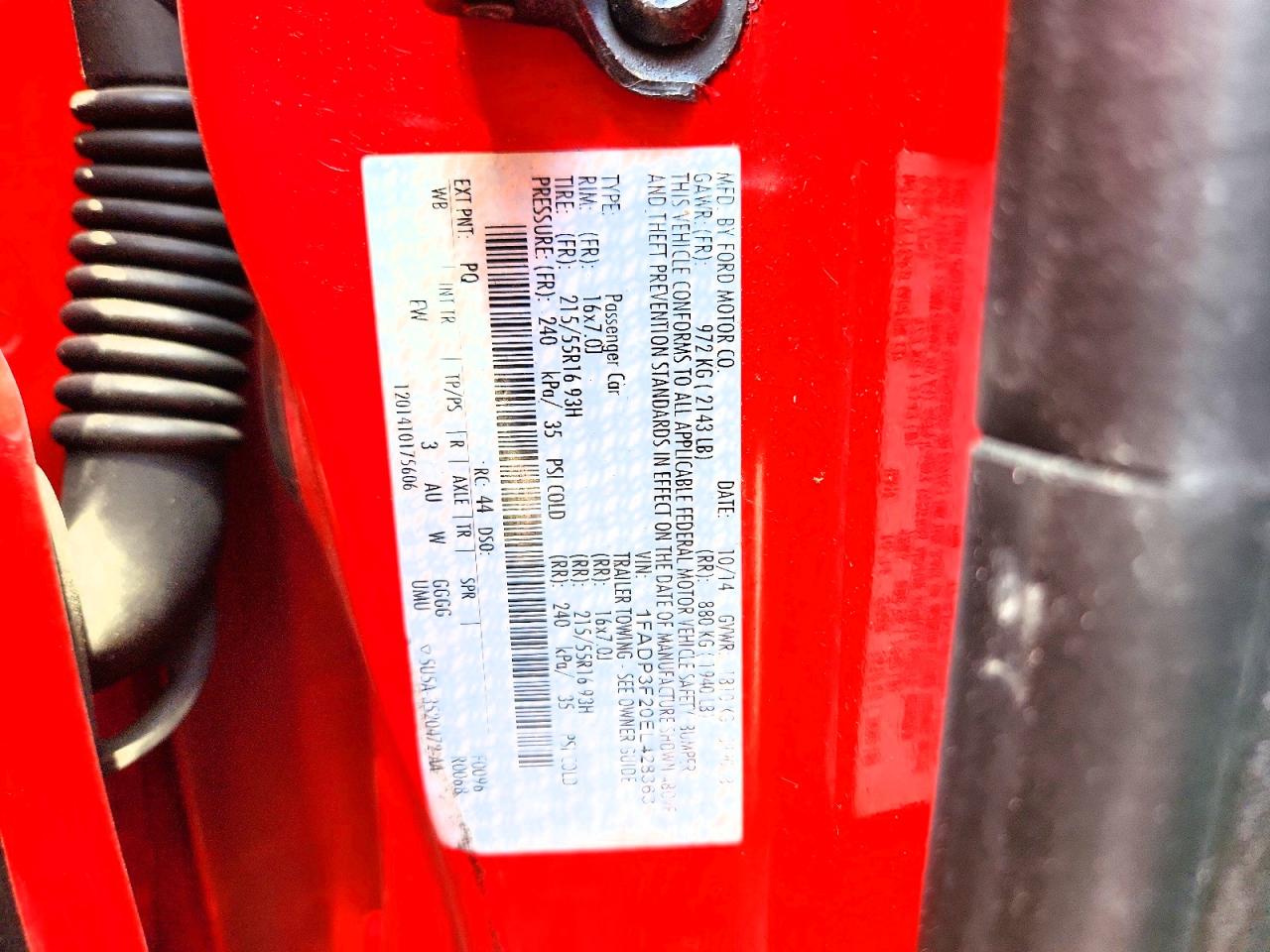 2014 Ford Focus Se Red vin: 1FADP3F20EL428363